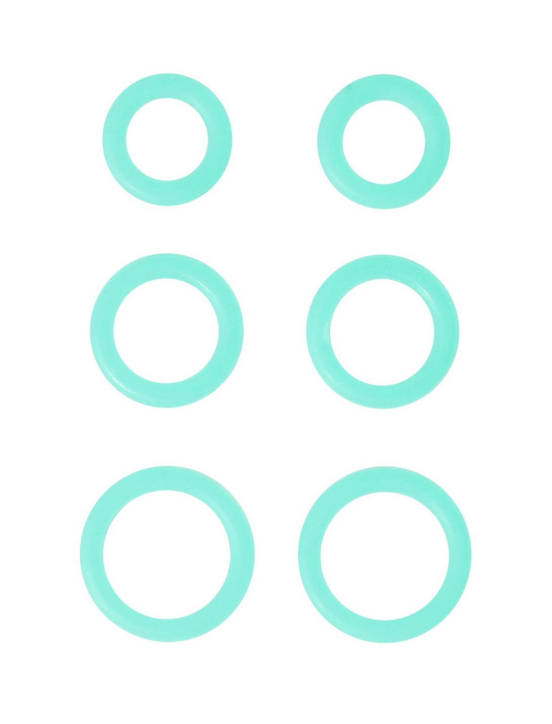 Silicone Blue Glow O-Ring 6 Pack, , hi-res