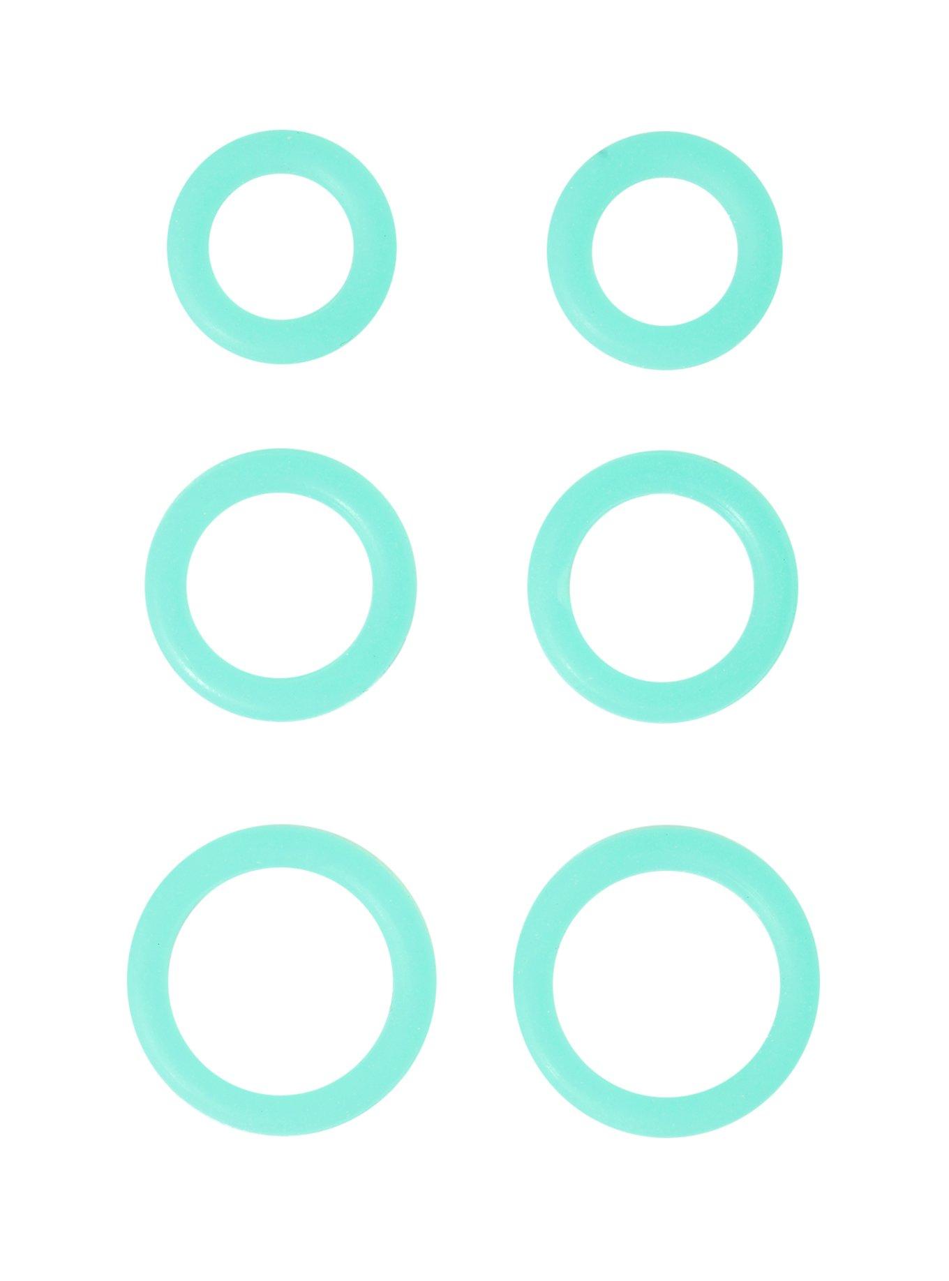 Silicone Blue Glow O-Ring 6 Pack, , hi-res
