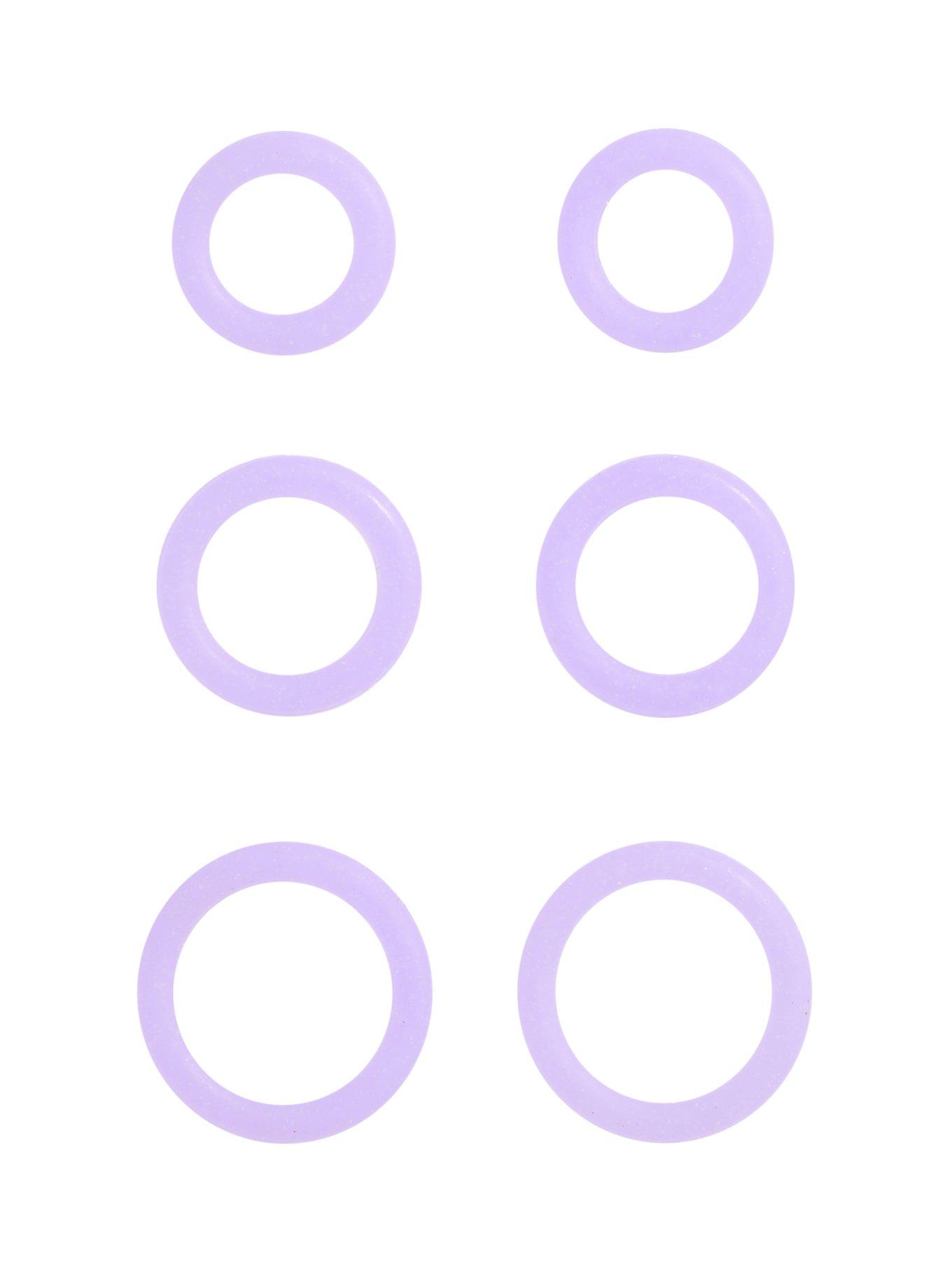 Silicone Purple Glow O-Ring 6 Pack, , hi-res