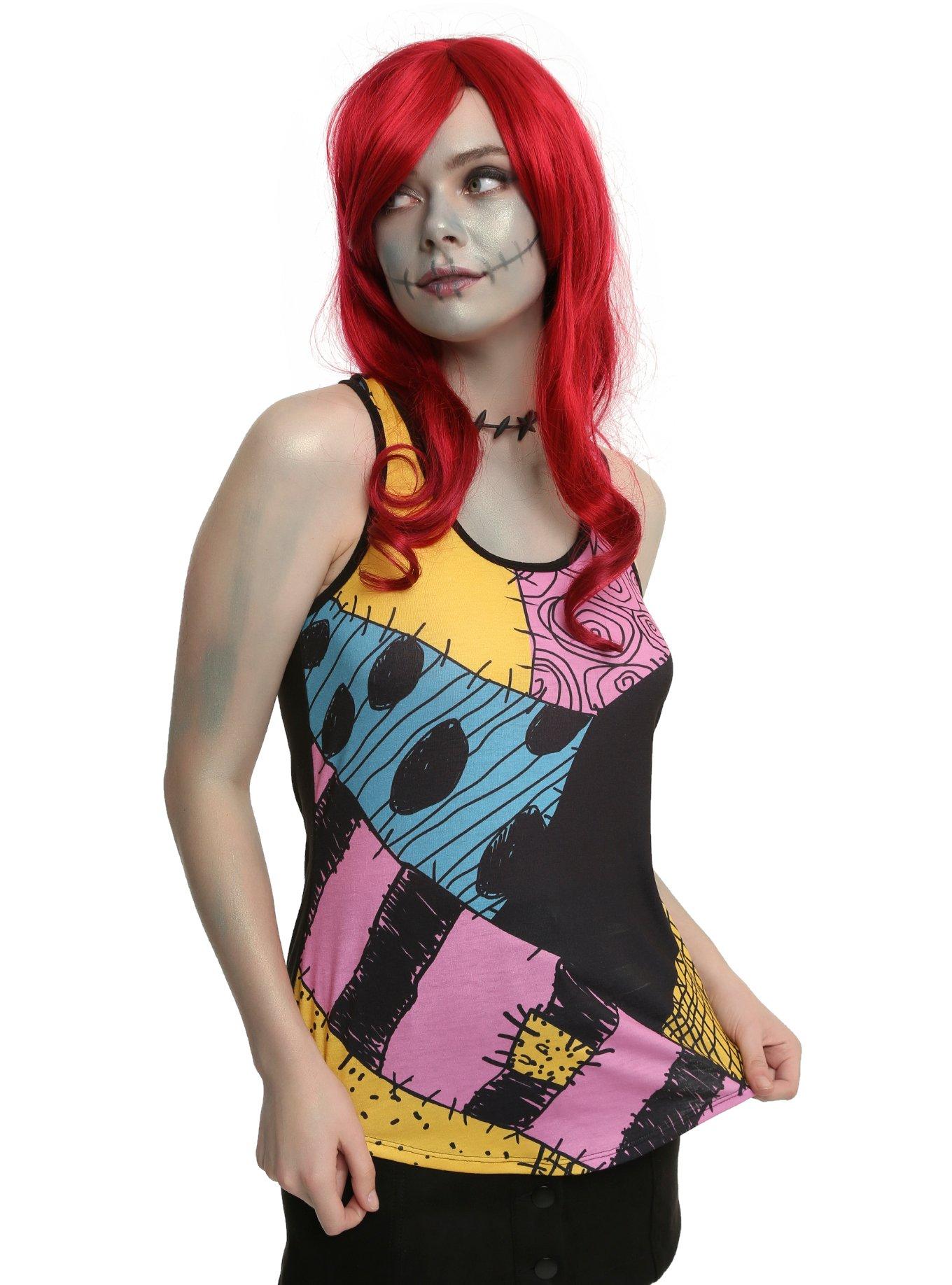 The Nightmare Before Christmas Sally Girls Cosplay Tank Top, BLACK, hi-res