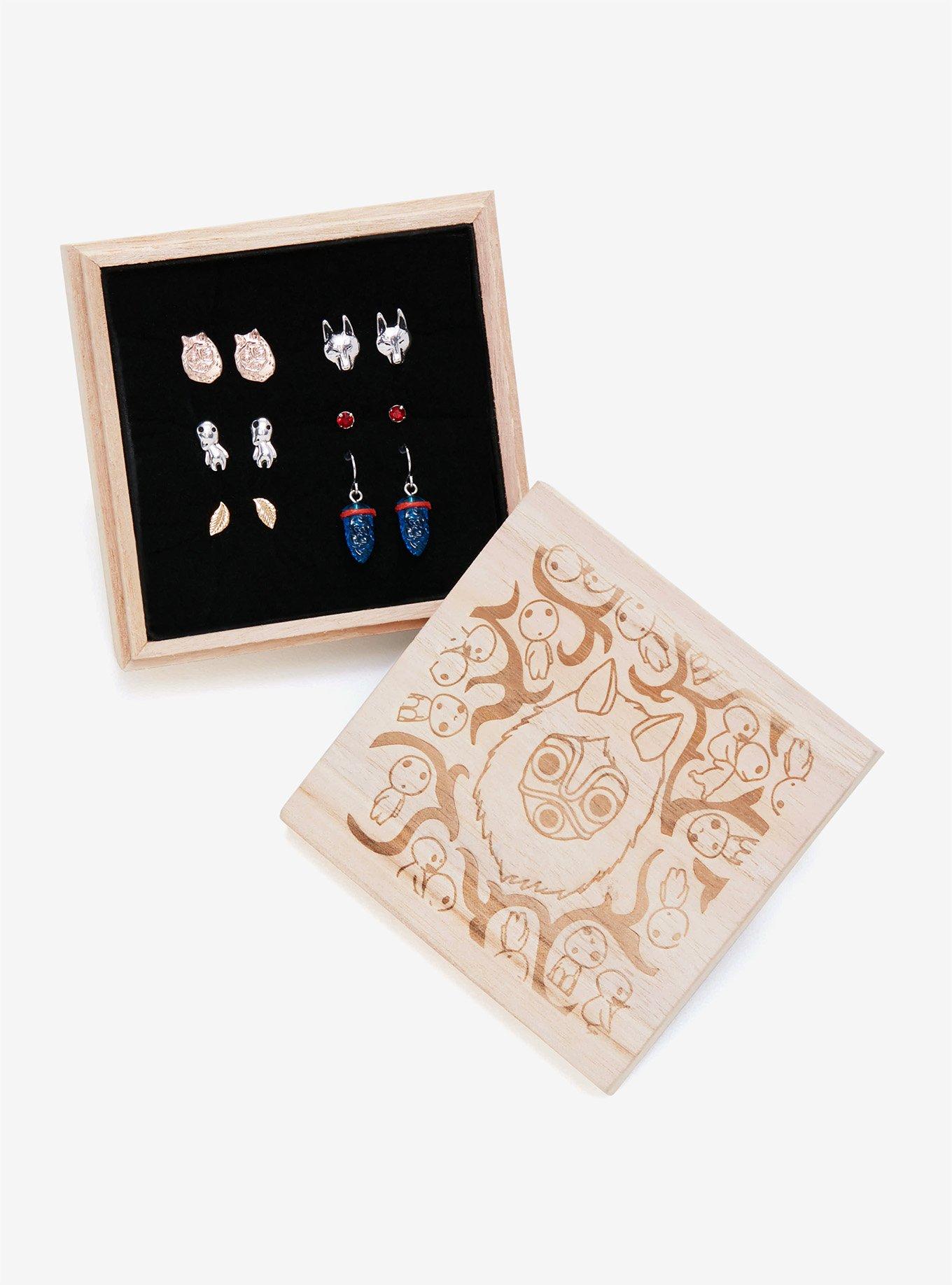 Her Universe Studio Ghibli Princess Mononoke Rose Gold Earring Set, , hi-res