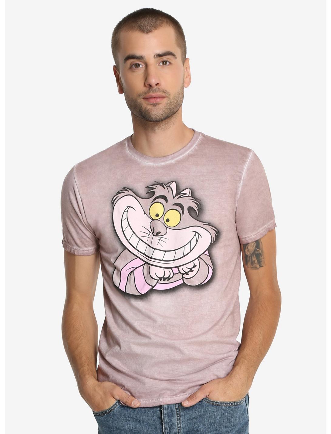 Disney Alice In Wonderland Cheshire Cat Washed T-Shirt, PURPLE, hi-res