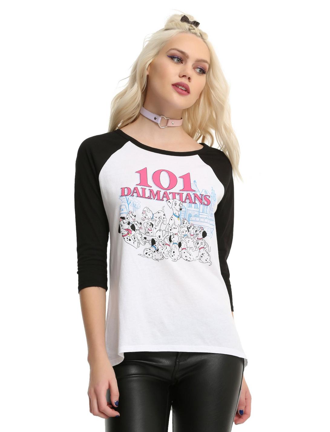 Disney 101 Dalmatians Puppies Girls Raglan, WHITE, hi-res