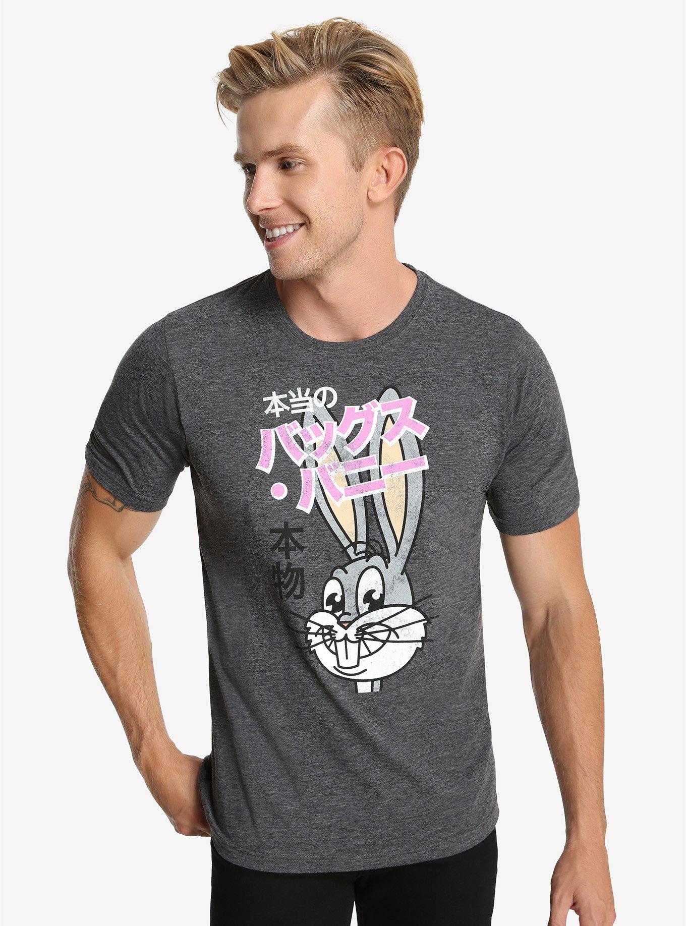 Bugs Bunny Anime T-Shirt, CHARCOAL, hi-res