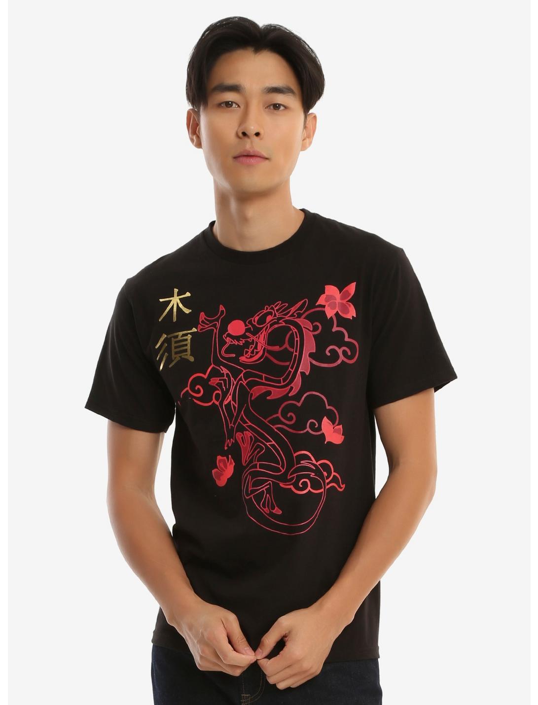 Disney Mulan Mushu Chinese New Year T-Shirt - BoxLunch Exclusive, BLACK, hi-res