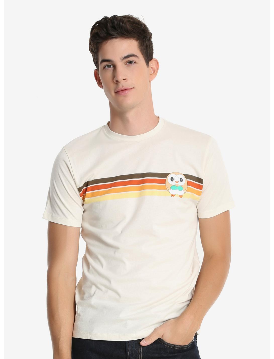 Pokémon Striped Rowlet T-Shirt, NATURAL, hi-res