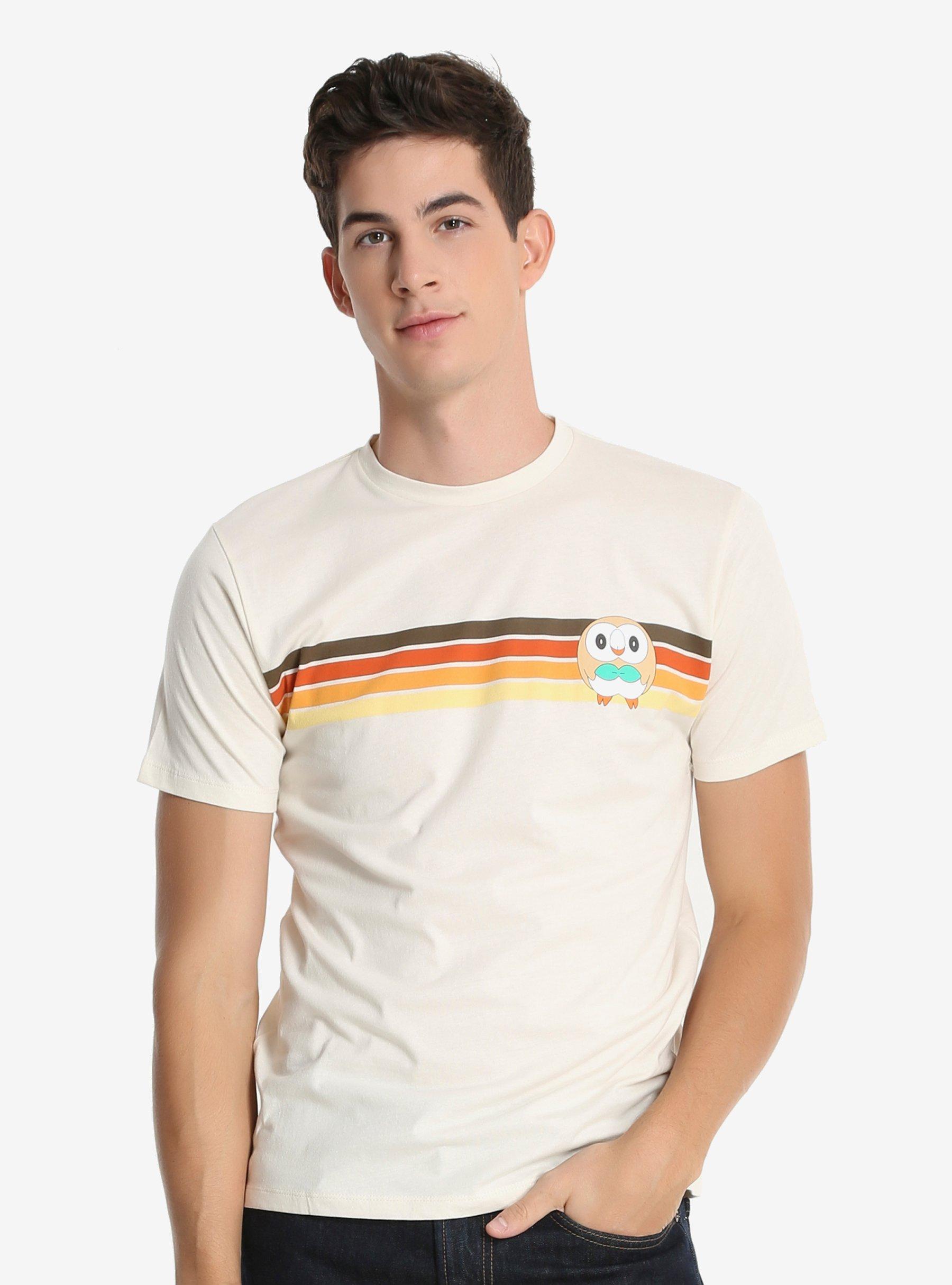 Pok&eacute;mon Striped Rowlet T-Shirt, NATURAL, hi-res