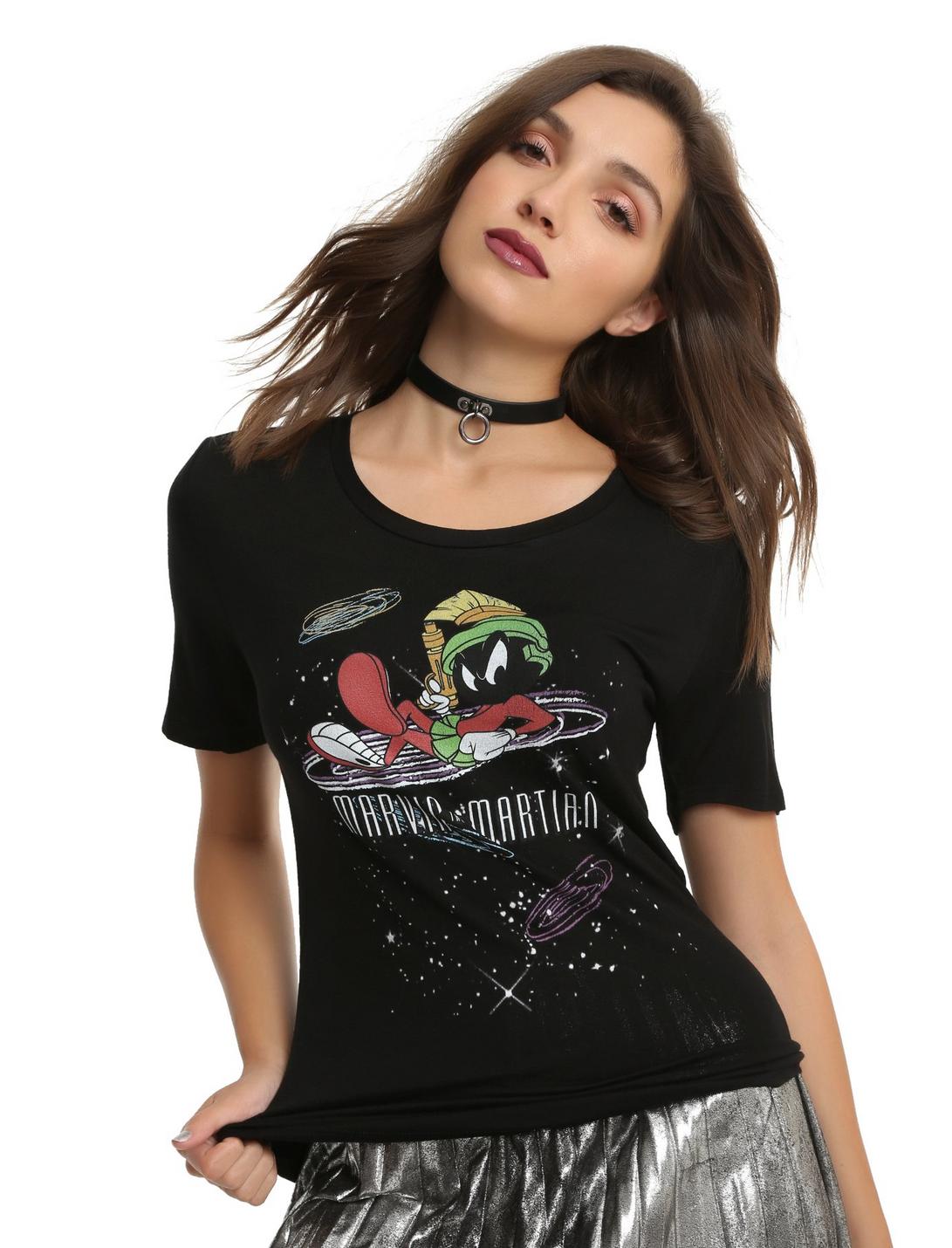 Marvin The Martian Space Girls T-Shirt, BLACK, hi-res