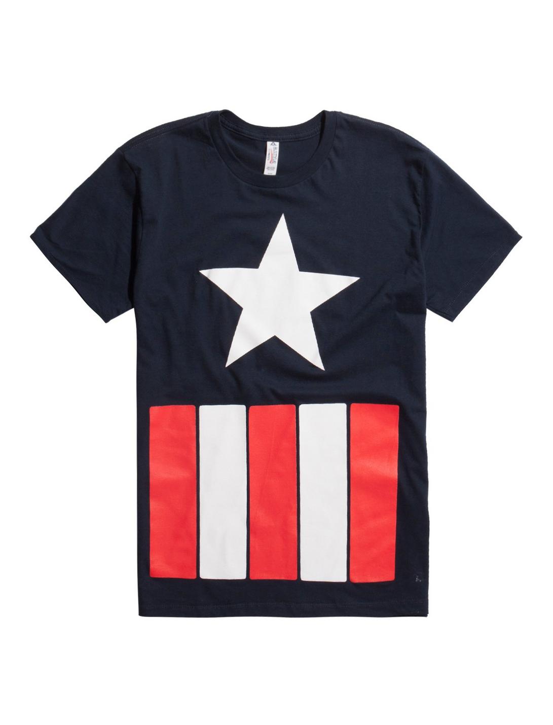 Marvel Captain America Cosplay T-Shirt, BLUE, hi-res