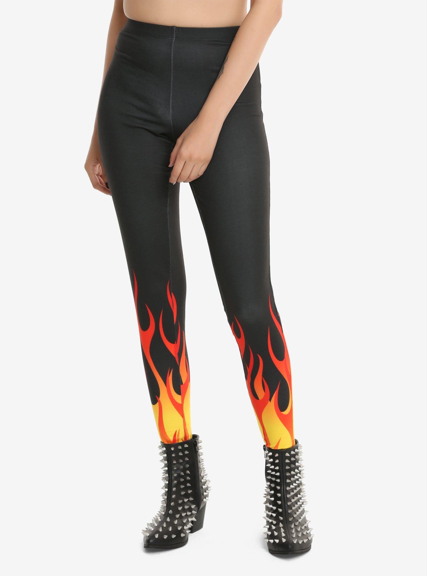 Blackheart Flame Leggings, BLACK, hi-res