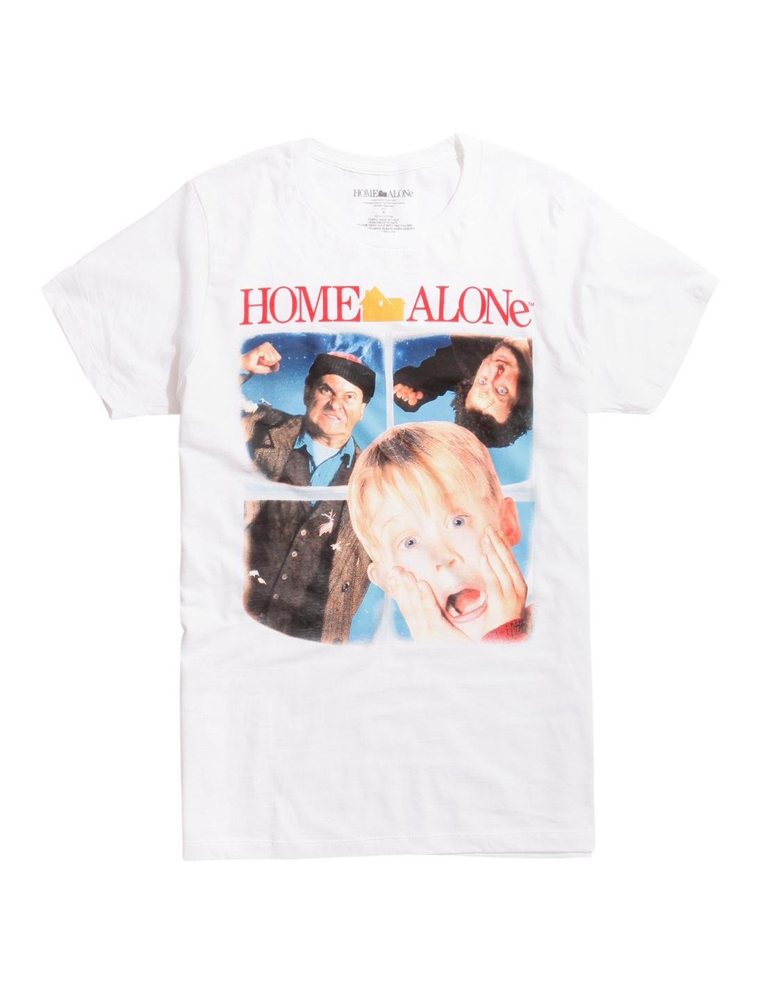 Home Alone Movie Poster T-Shirt, GREY, hi-res