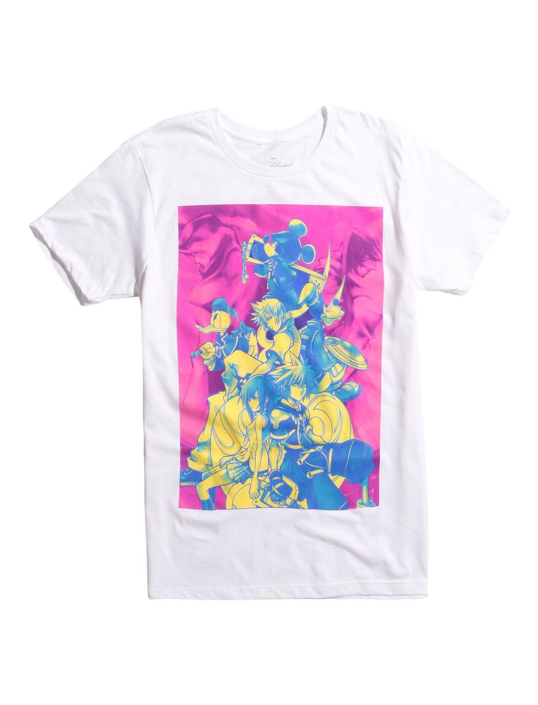 Disney Kingdom Hearts Neon Group T-Shirt, WHITE, hi-res
