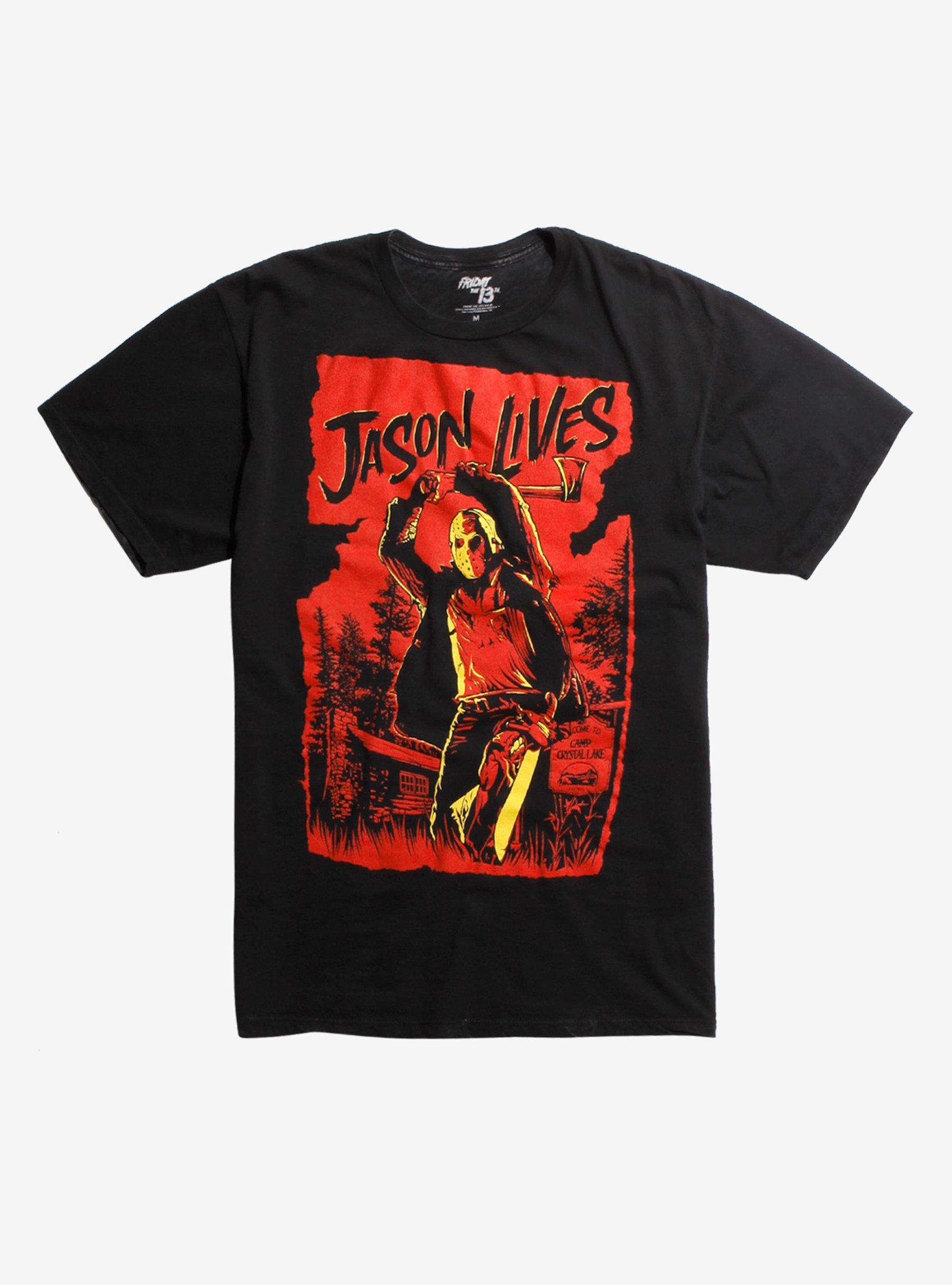 Friday The 13th Jason Lives Mineral Wash T-Shirt, MULTI, hi-res