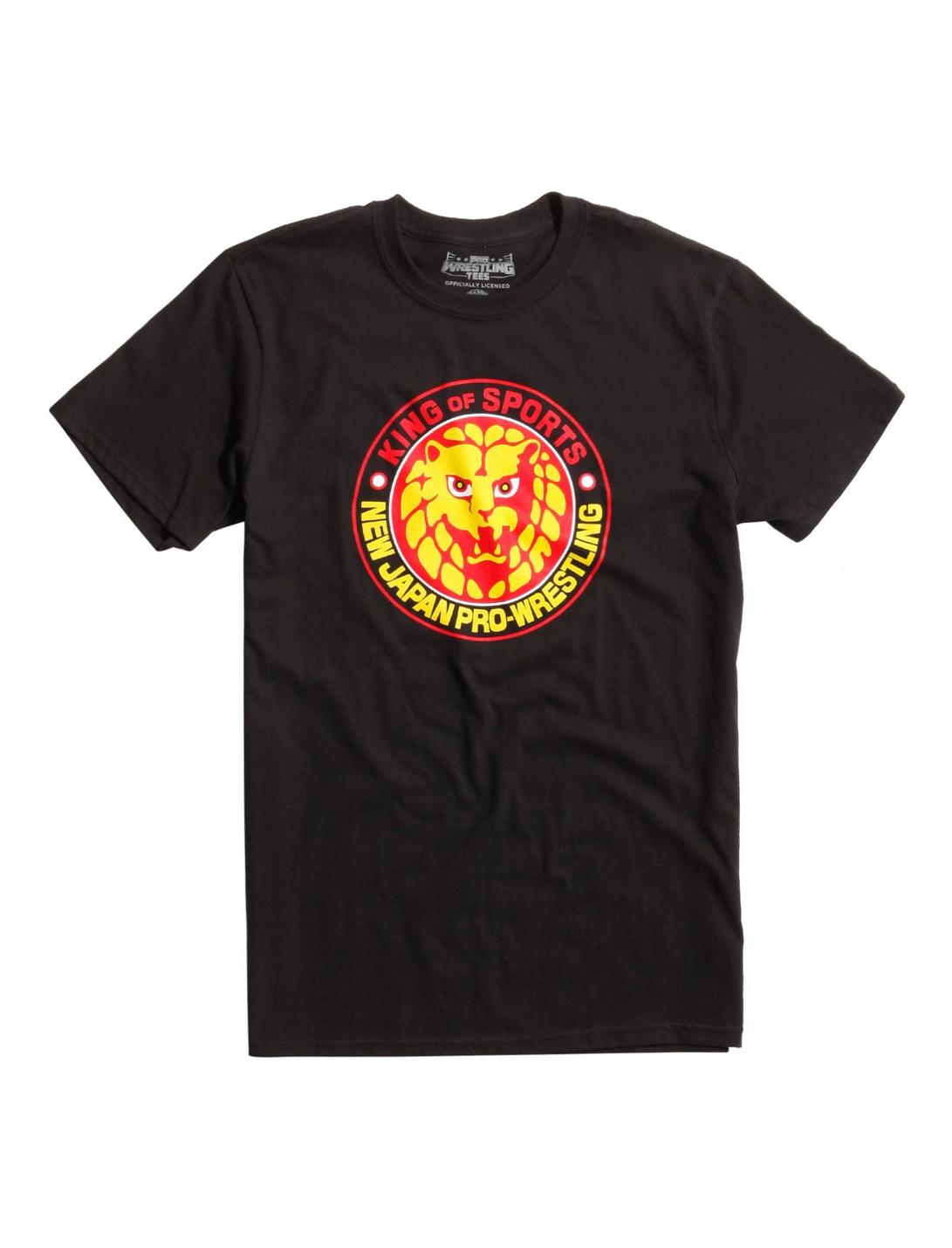 New Japan Pro-Wrestling Lion Mark Logo T-Shirt, BLACK, hi-res