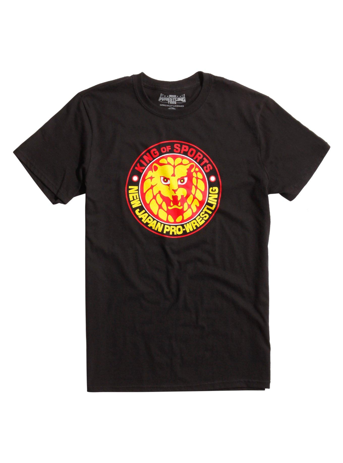 New Japan Pro-Wrestling Lion Mark Logo T-Shirt, BLACK, hi-res