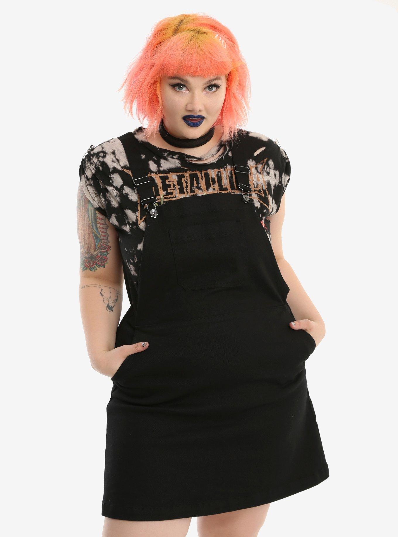 Blackheart Black Denim Skirtall Plus Size, BLACK, hi-res