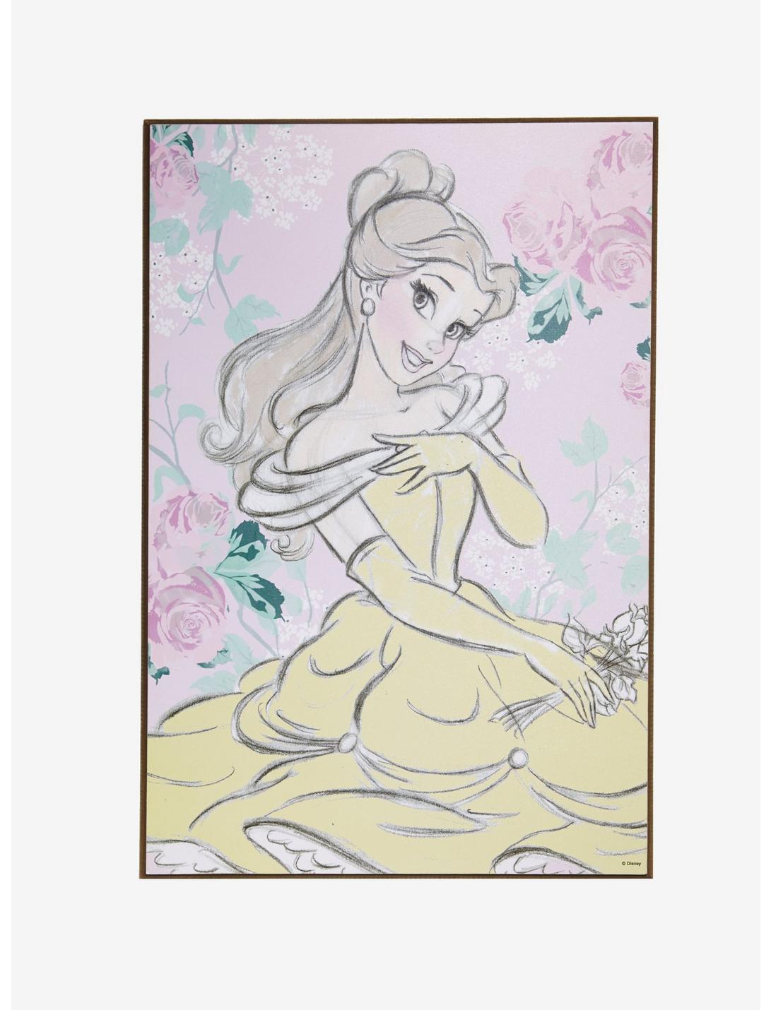 Disney Beauty And The Beast Belle Pastel Wood Wall Art, , hi-res