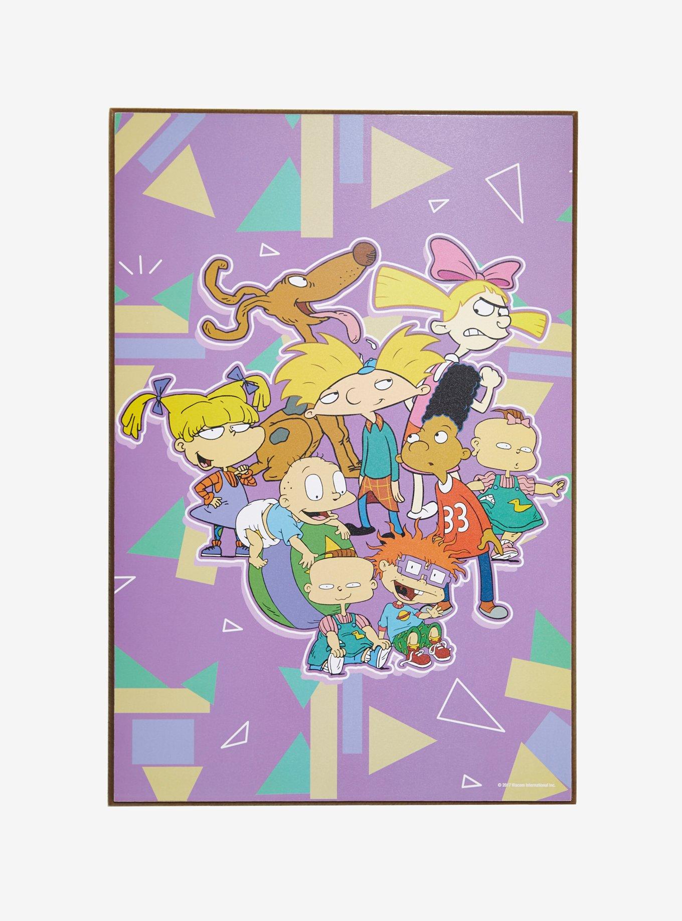 Nickelodeon Retro Rugrats Hey Arnold! Wood Wall Art, , hi-res