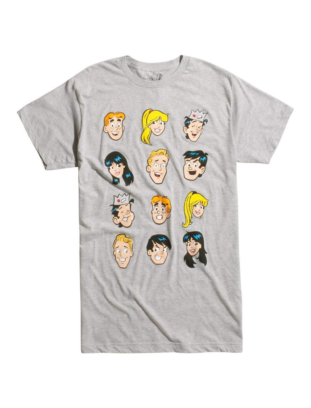 Archie Comics Character Grid T-Shirt, HEATHER GREY, hi-res