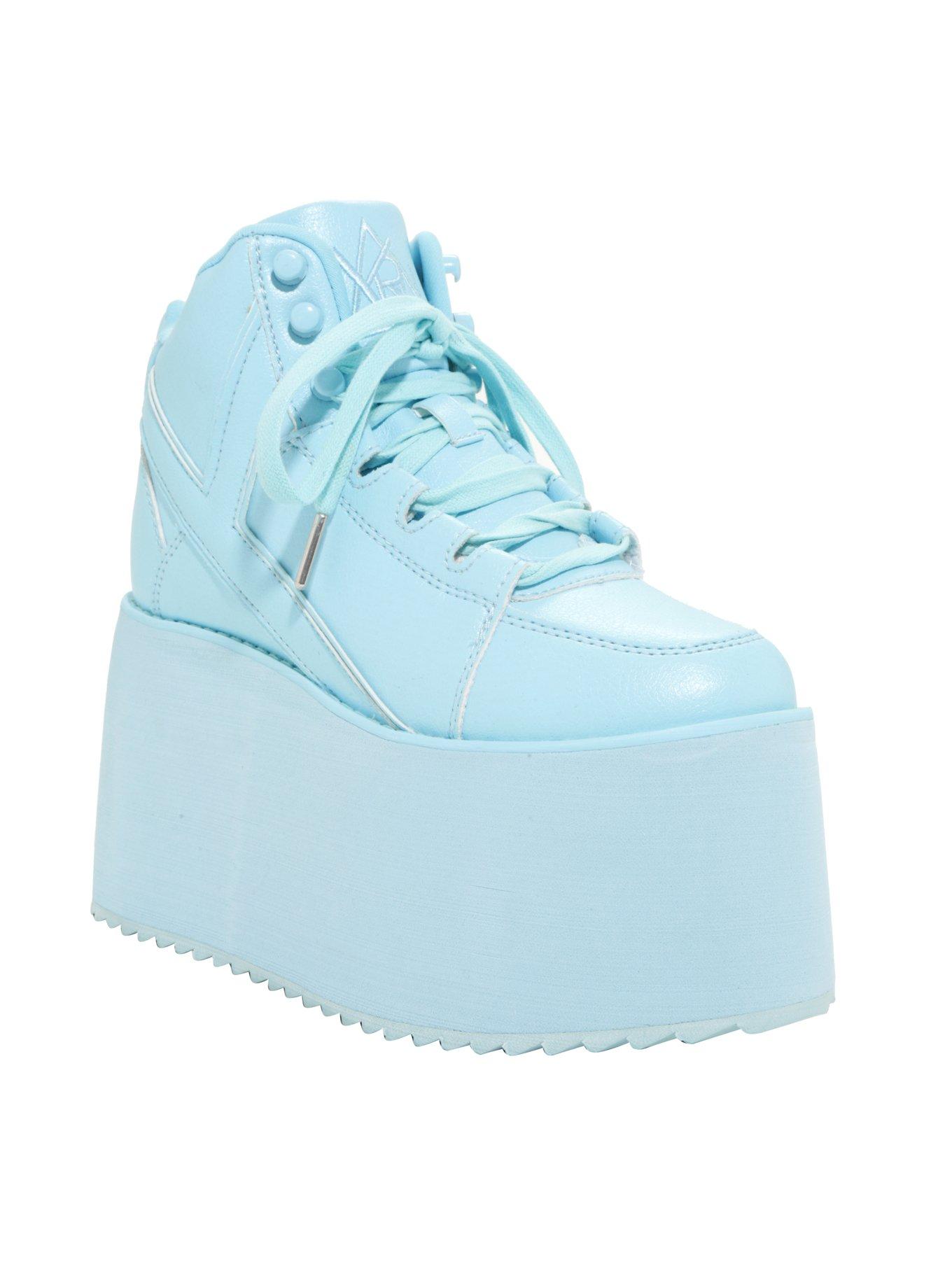 YRU Qozmo Hi Blue Platform Sneakers Hot Topic