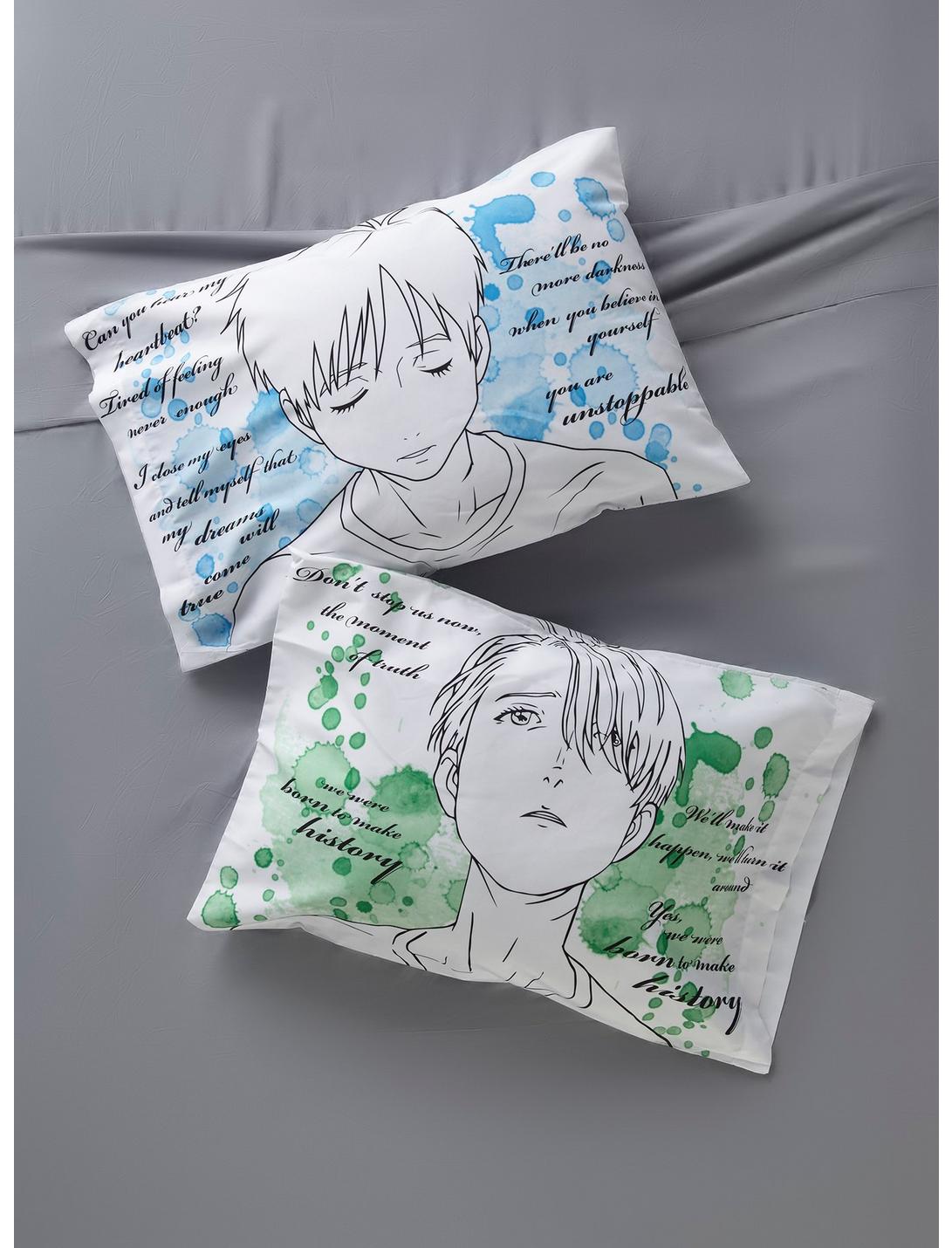 Yuri!!! On Ice Watercolor Pillowcase Set, , hi-res