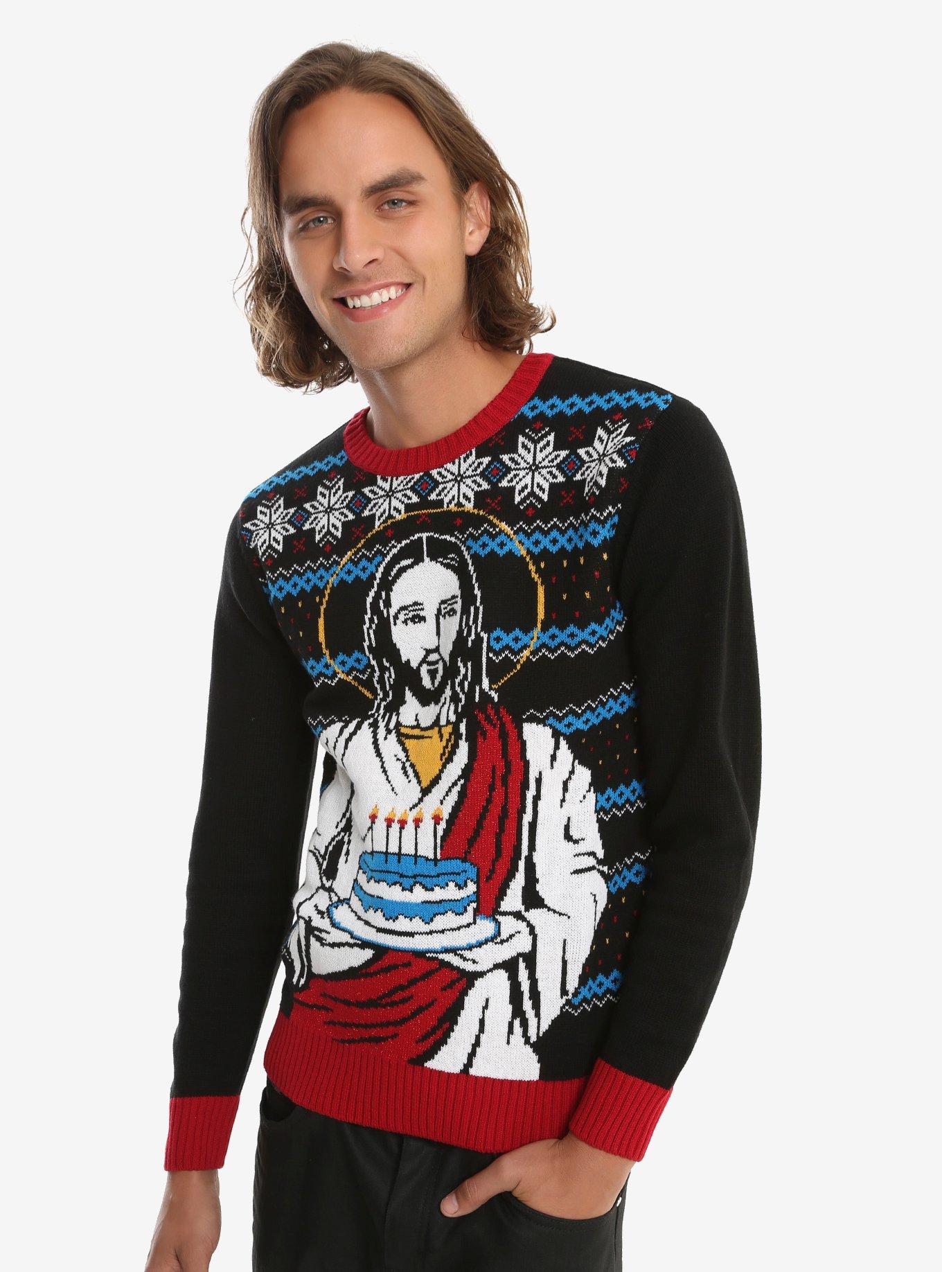 Jesus Birthday Fair Isle Sweater Hot Topic