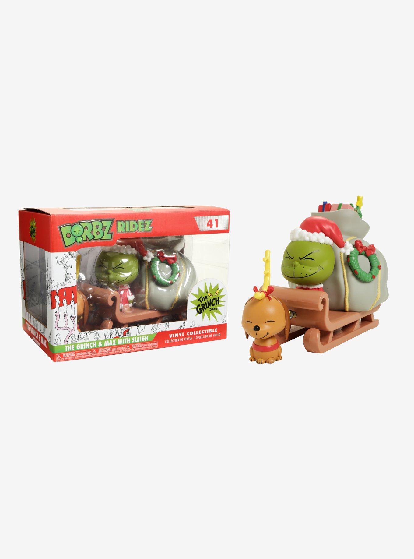Funko Dr. Seuss How The Grinch Stole Christmas Dorbz Ridez The Grinch & Max With Sleigh Vinyl Collectible, , hi-res