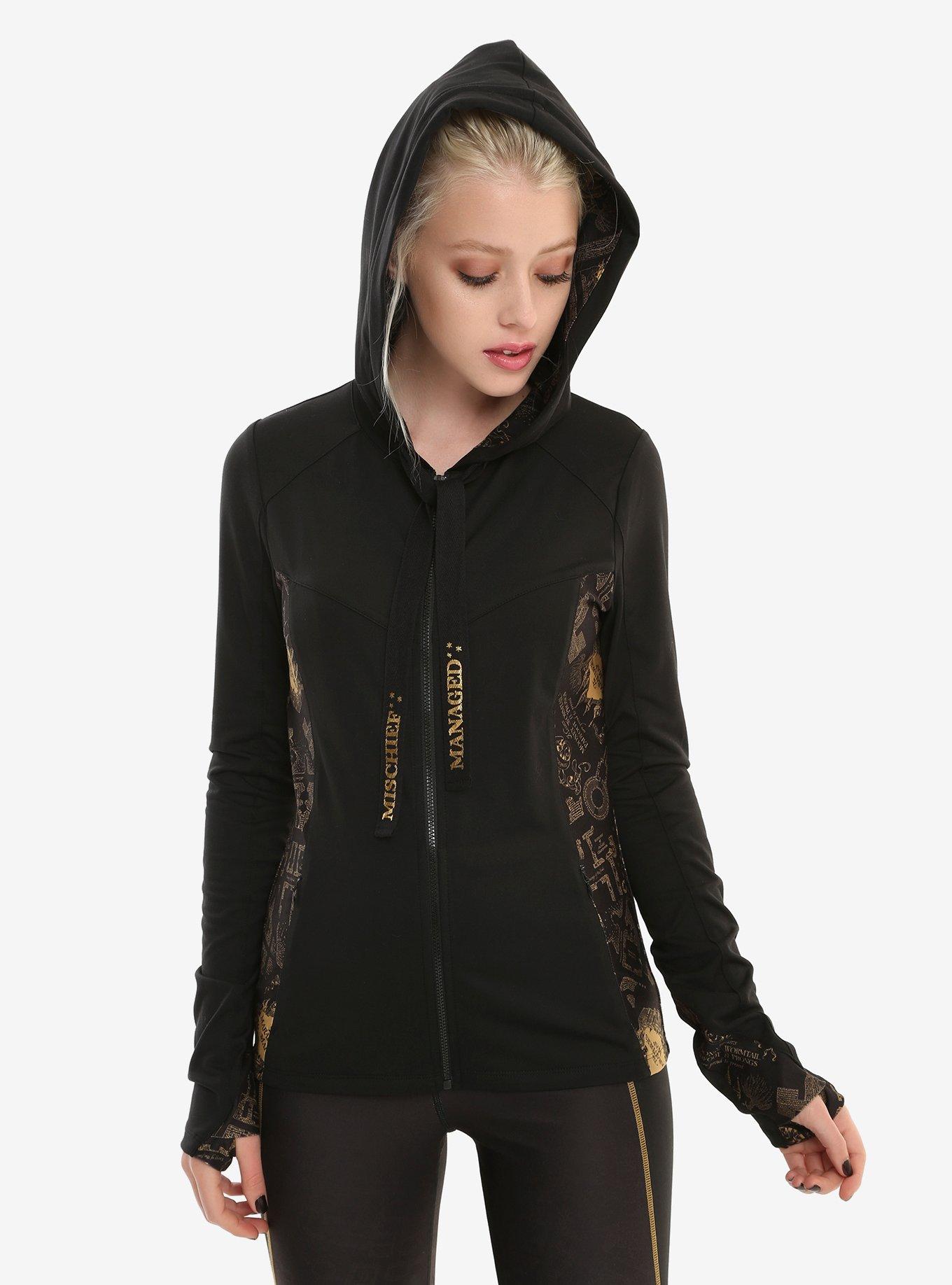 Harry Potter Marauder's Map Girls Track Jacket, BLACK, hi-res