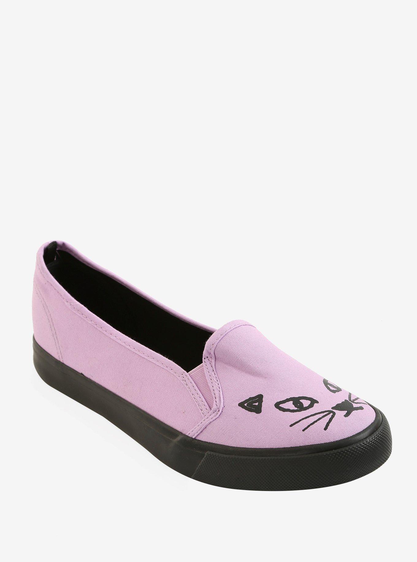 Lavender Cat Slip-Ons, MULTI, hi-res