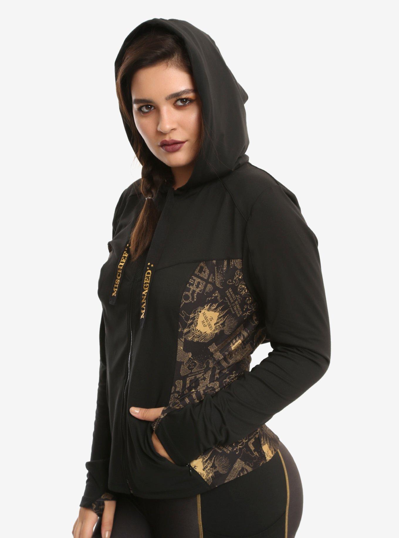 Harry Potter Marauder's Map Track Jacket Plus Size, BLACK, hi-res