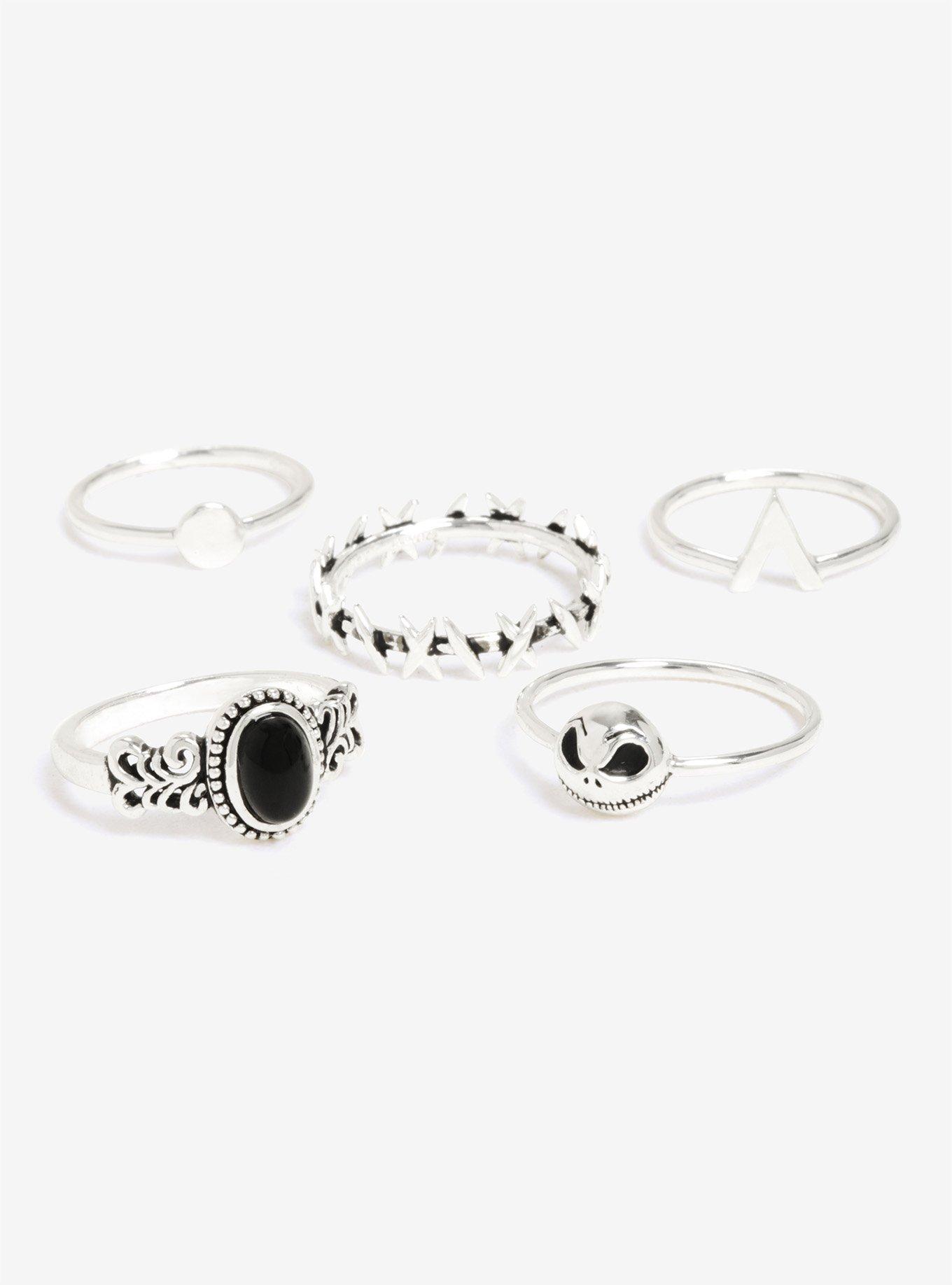 The Nightmare Before Christmas Ring Set, SILVER, hi-res