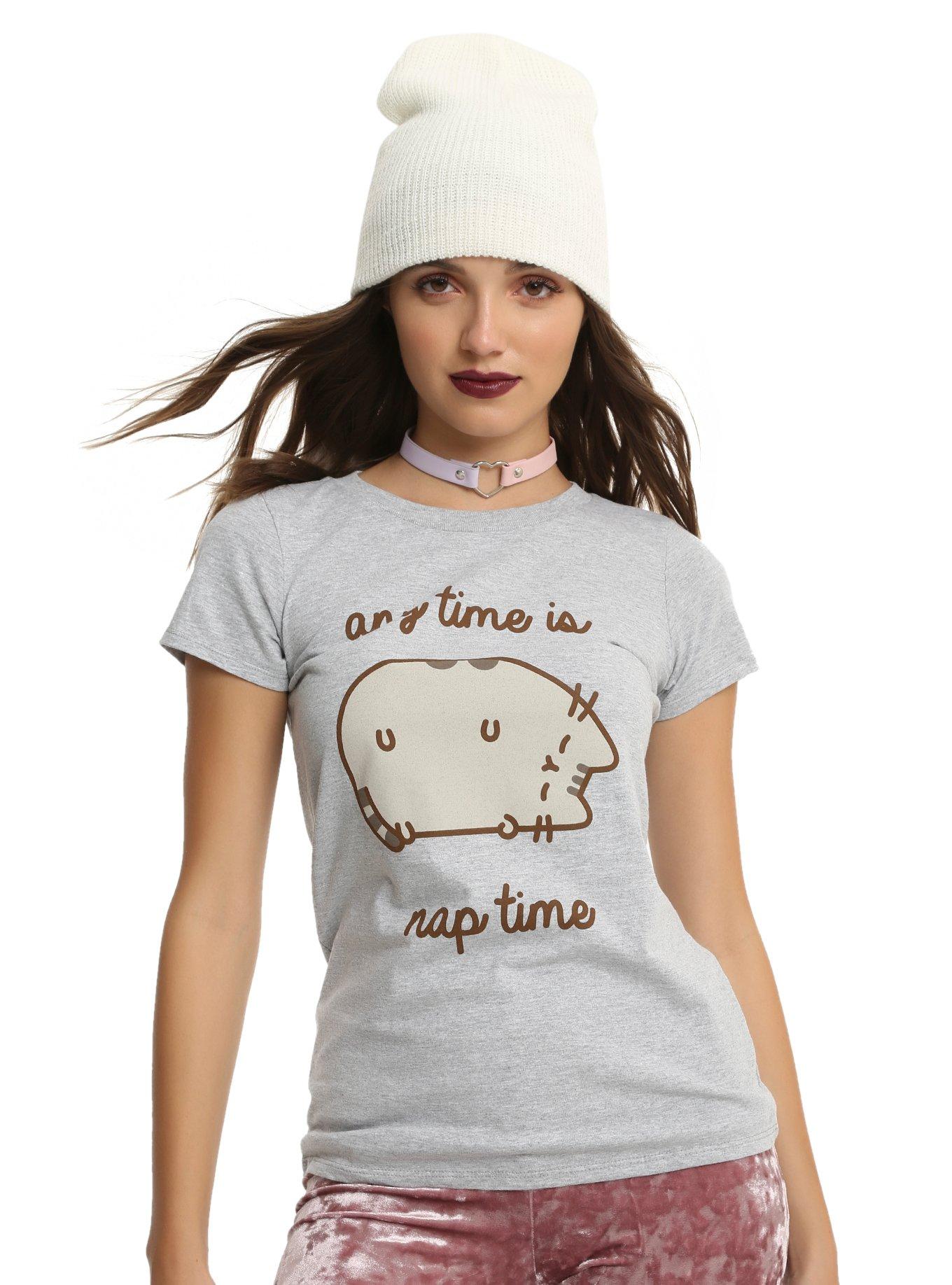 Pusheen Any Time Is Nap Time Girls T-Shirt, GREY, hi-res