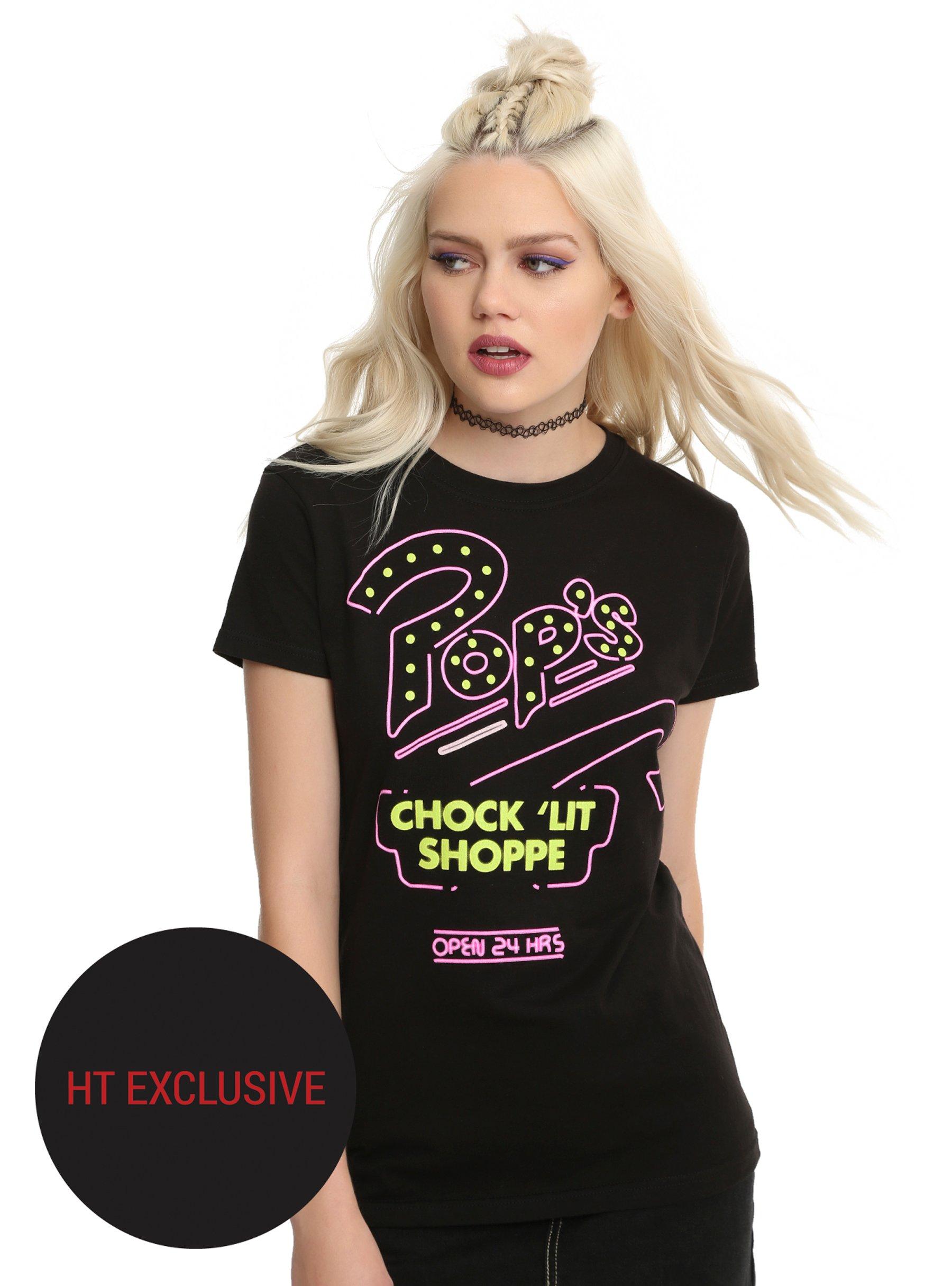Riverdale Pop's Girls T-Shirt Hot Topic Exclusive, BLACK, hi-res