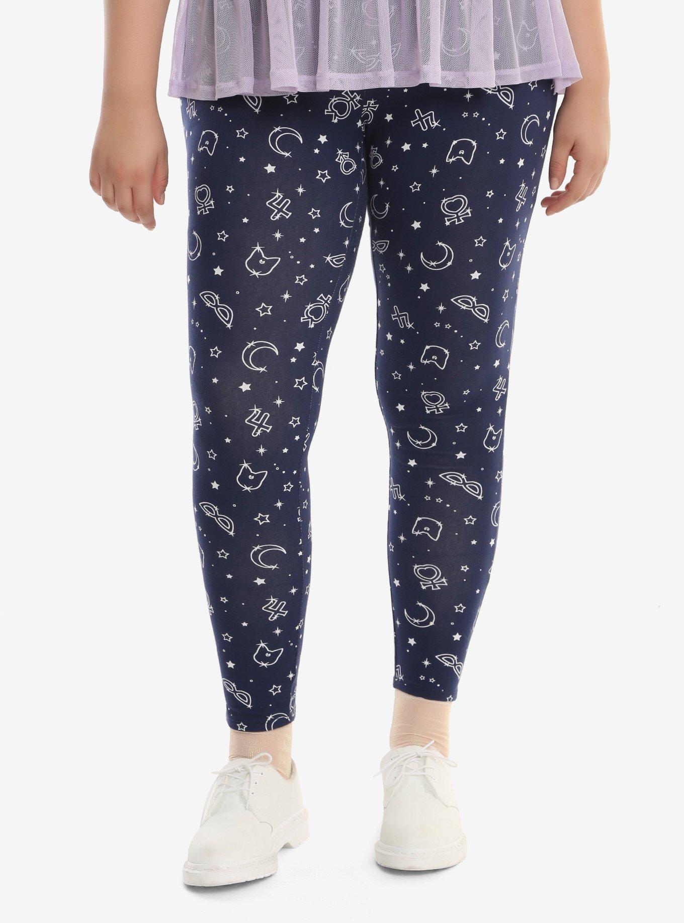 Sailor Moon Symbol Leggings Plus Size, MULTI, hi-res