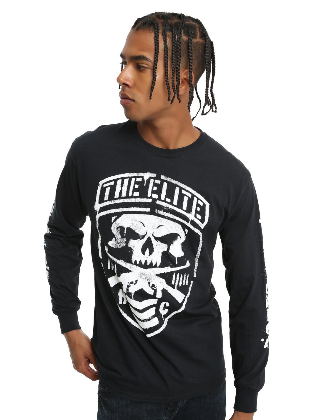 New Japan Pro-Wrestling The ELITE Shield Long-Sleeve T-Shirt, BLACK, hi-res