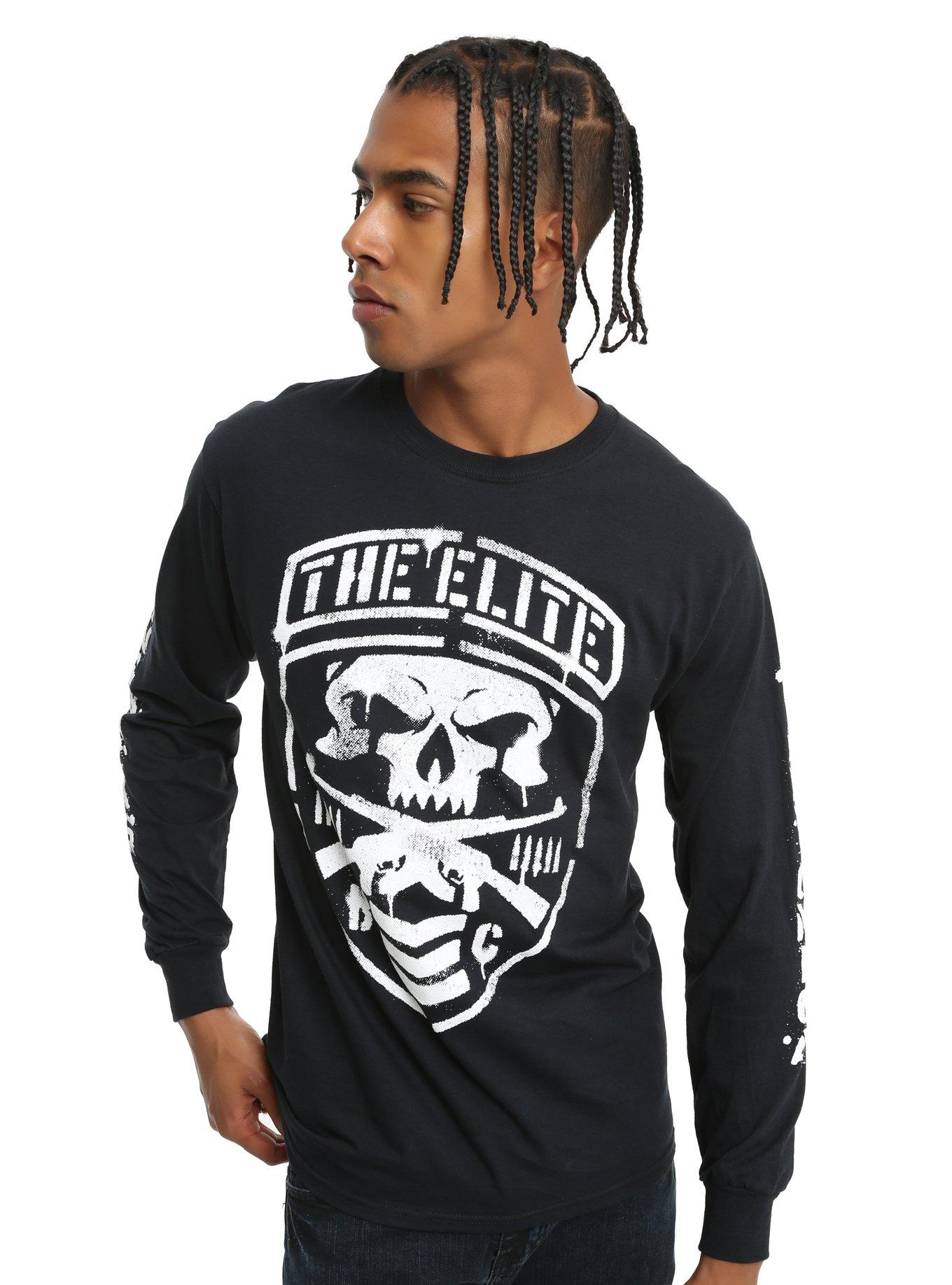 New Japan Pro-Wrestling The ELITE Shield Long-Sleeve T-Shirt, BLACK, hi-res