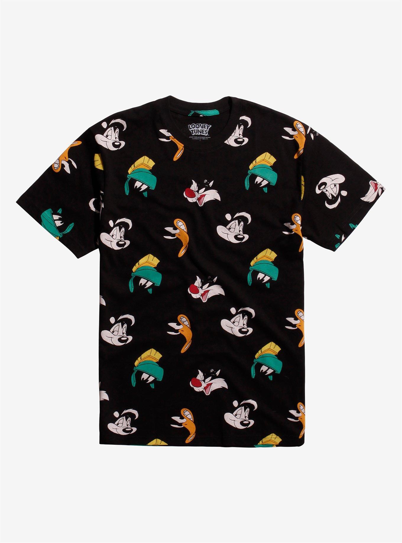 Looney Tunes Allover Print T-Shirt, BLACK, hi-res