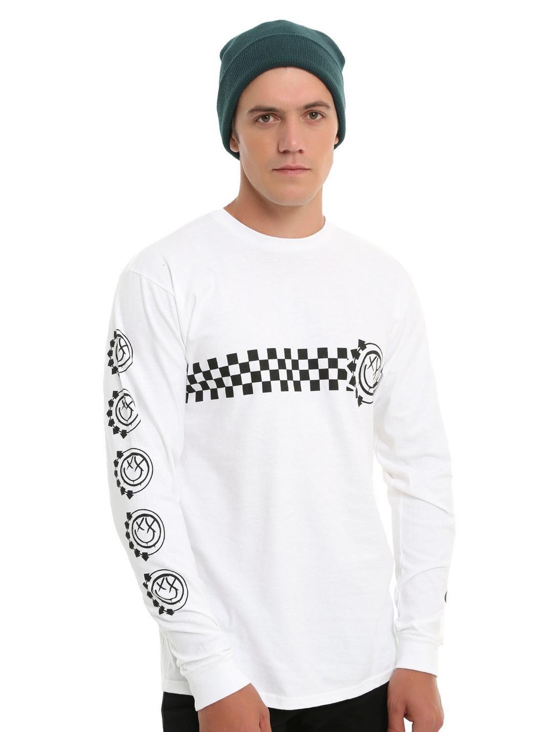 Blink 182 Checkered Long-Sleeve T-Shirt, GREY, hi-res
