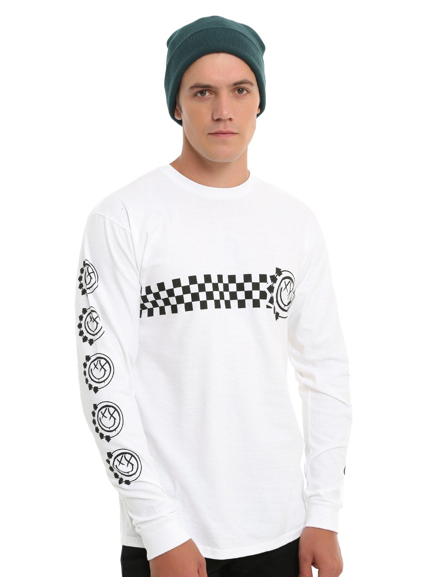 Blink 182 Checkered Long-Sleeve T-Shirt, GREY, hi-res