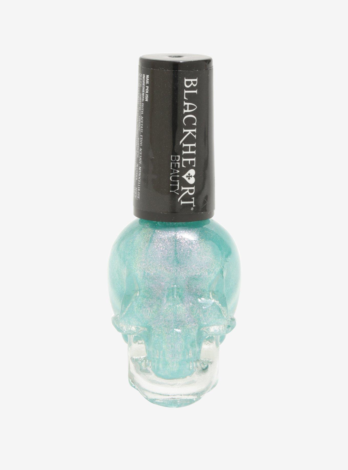 Blackheart Beauty Sheer Ocean Blue Shimmer Nail Polish, , hi-res
