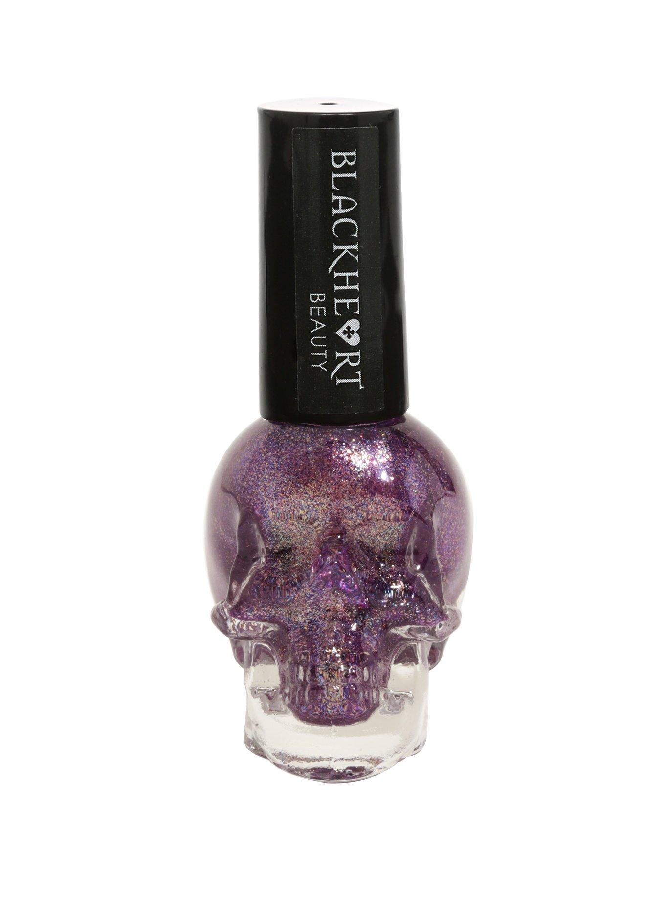 Blackheart Beauty Purple Gold Shimmer Nail Polish, , hi-res