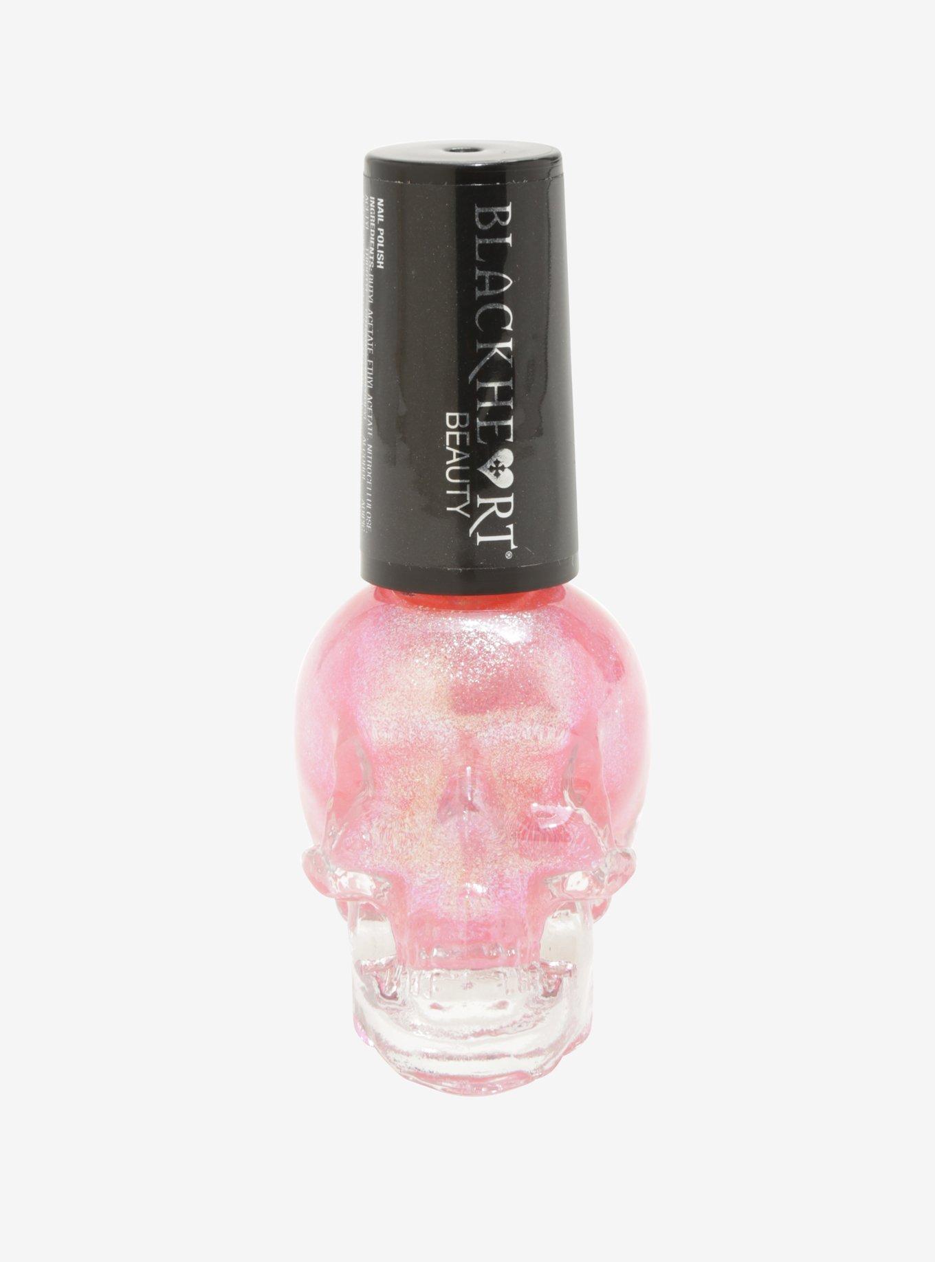 Blackheart Beauty Pink Gold Shimmer Nail Polish, , hi-res