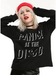 Panic! At The Disco Logo Girls Crop Sweatshirt, BLACK, hi-res