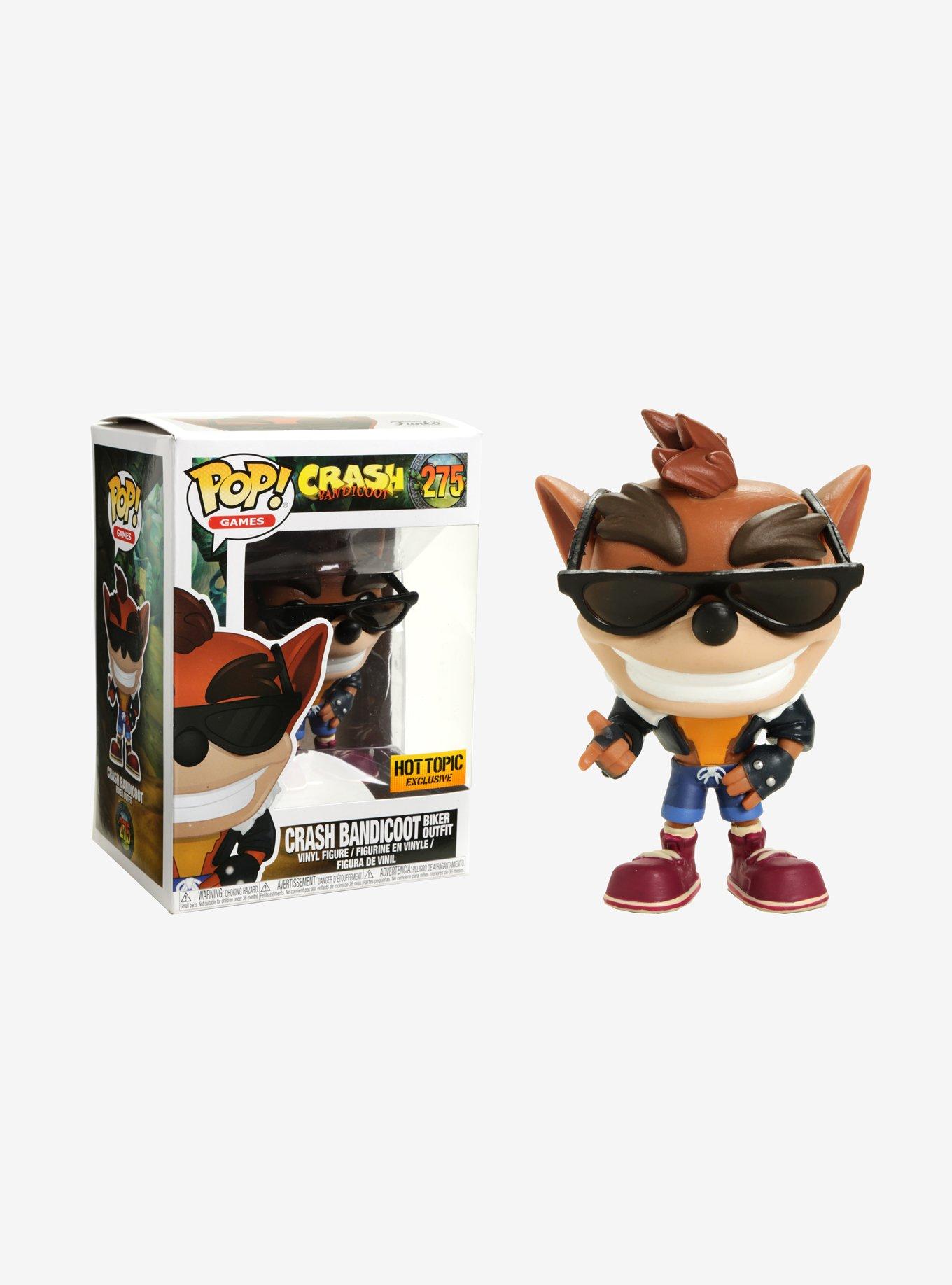 Funko Crash Bandicoot Pop! Games Crash Bandicoot (Biker Outfit) Vinyl  Figure Hot Topic Exclusive | Hot Topic