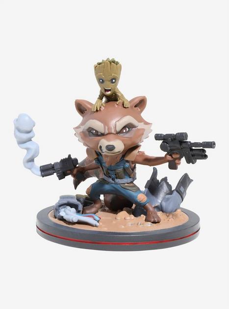 Marvel Guardians Of The Galaxy Rocket & Groot Q-Fig Figure Diorama ...