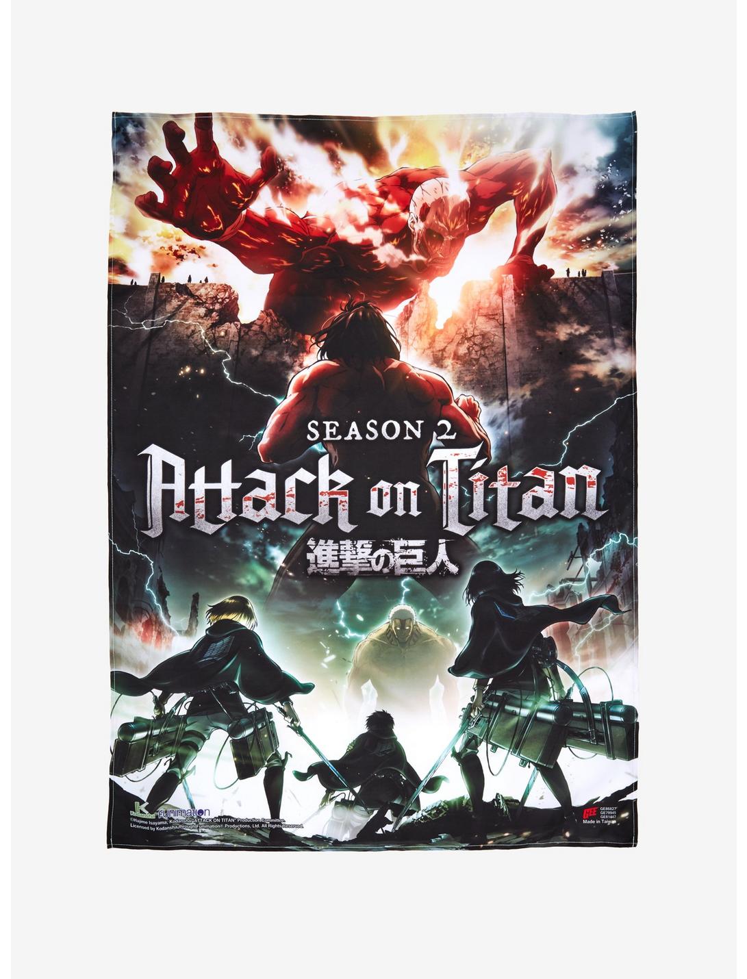 Attack On Titan Season 2 Key Art Fabric Poster, , hi-res