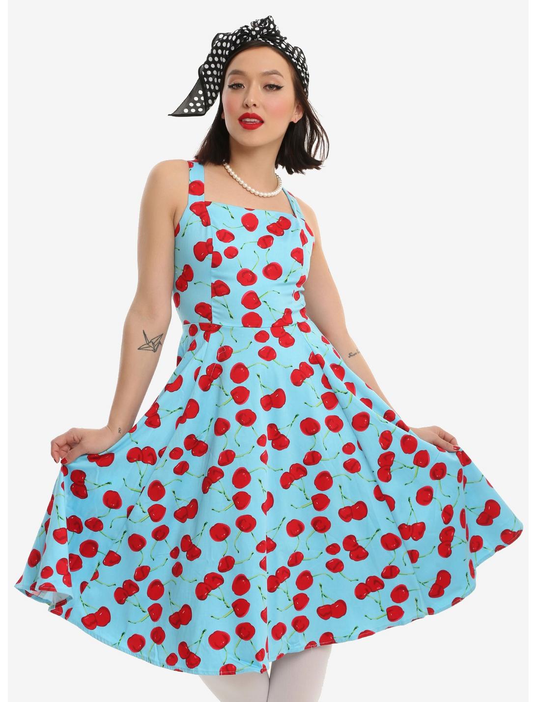Blue Cherry Swing Dress | HotTopic