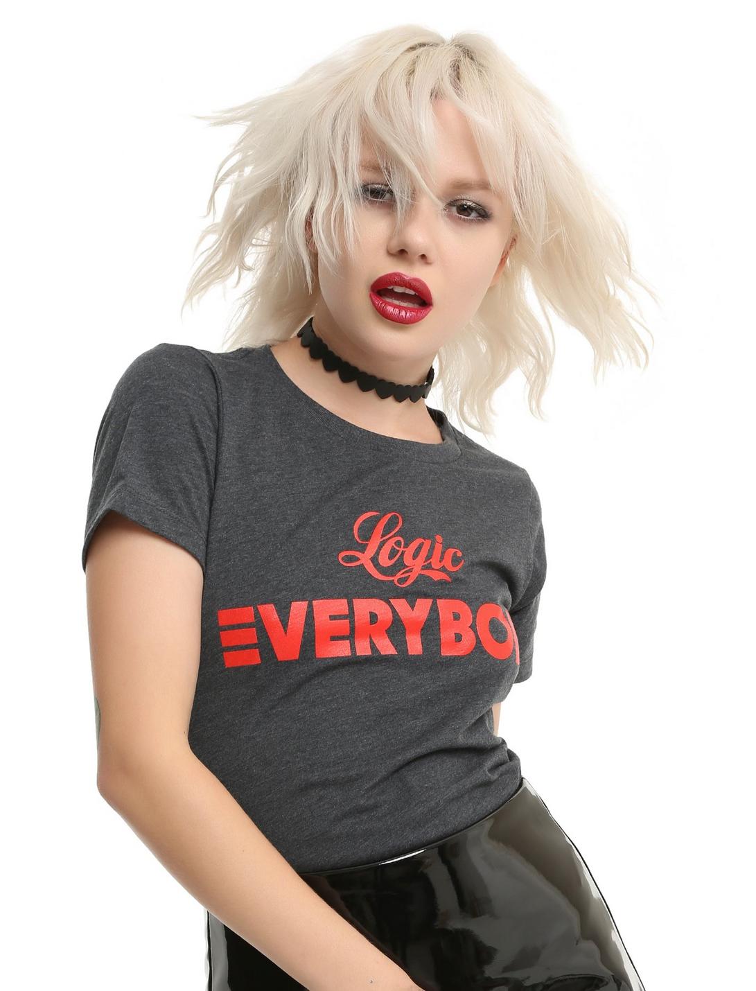 Logic Everybody Logo Girls T-Shirt, GREY, hi-res