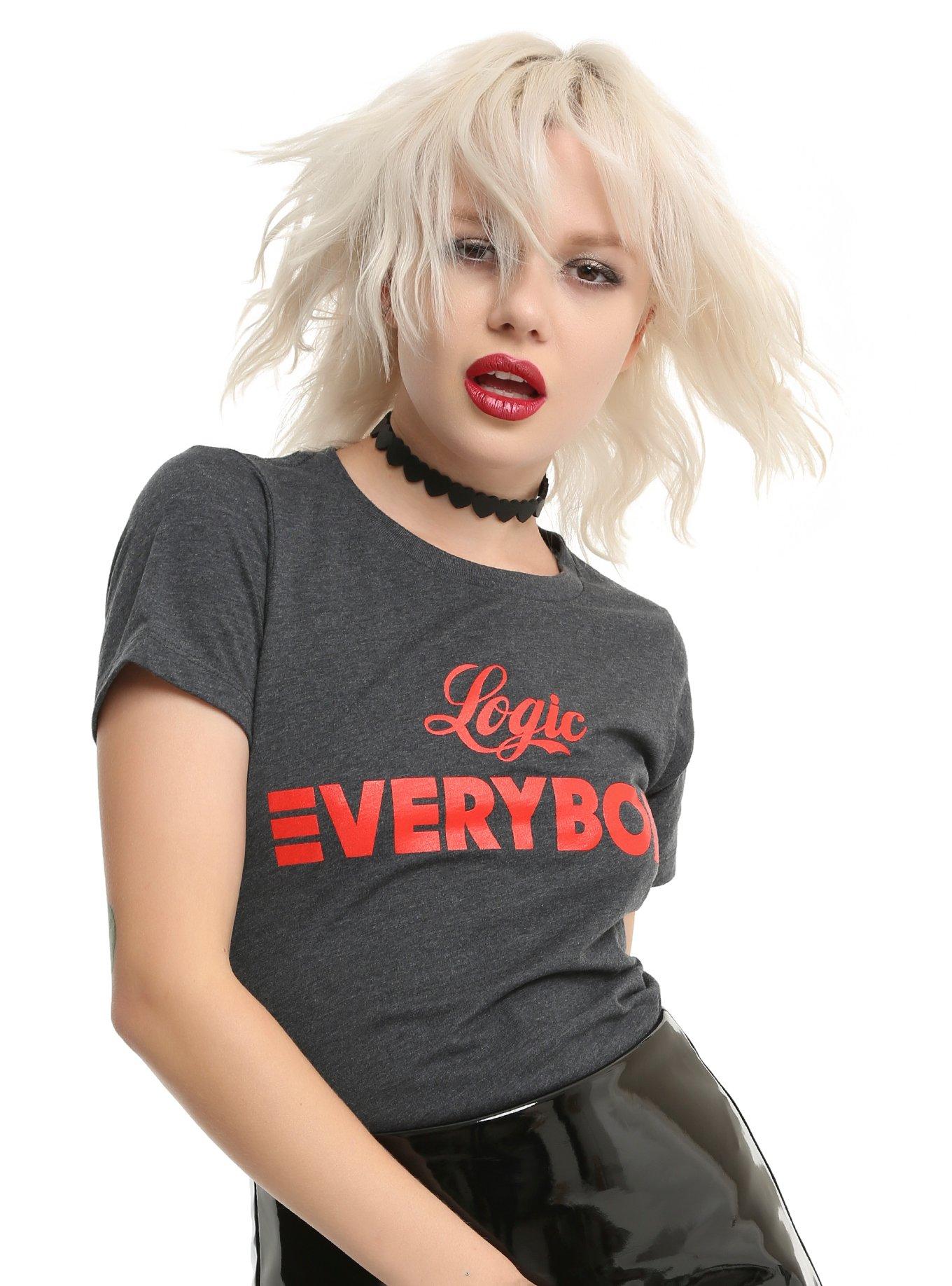 Logic Everybody Logo Girls T-Shirt, GREY, hi-res