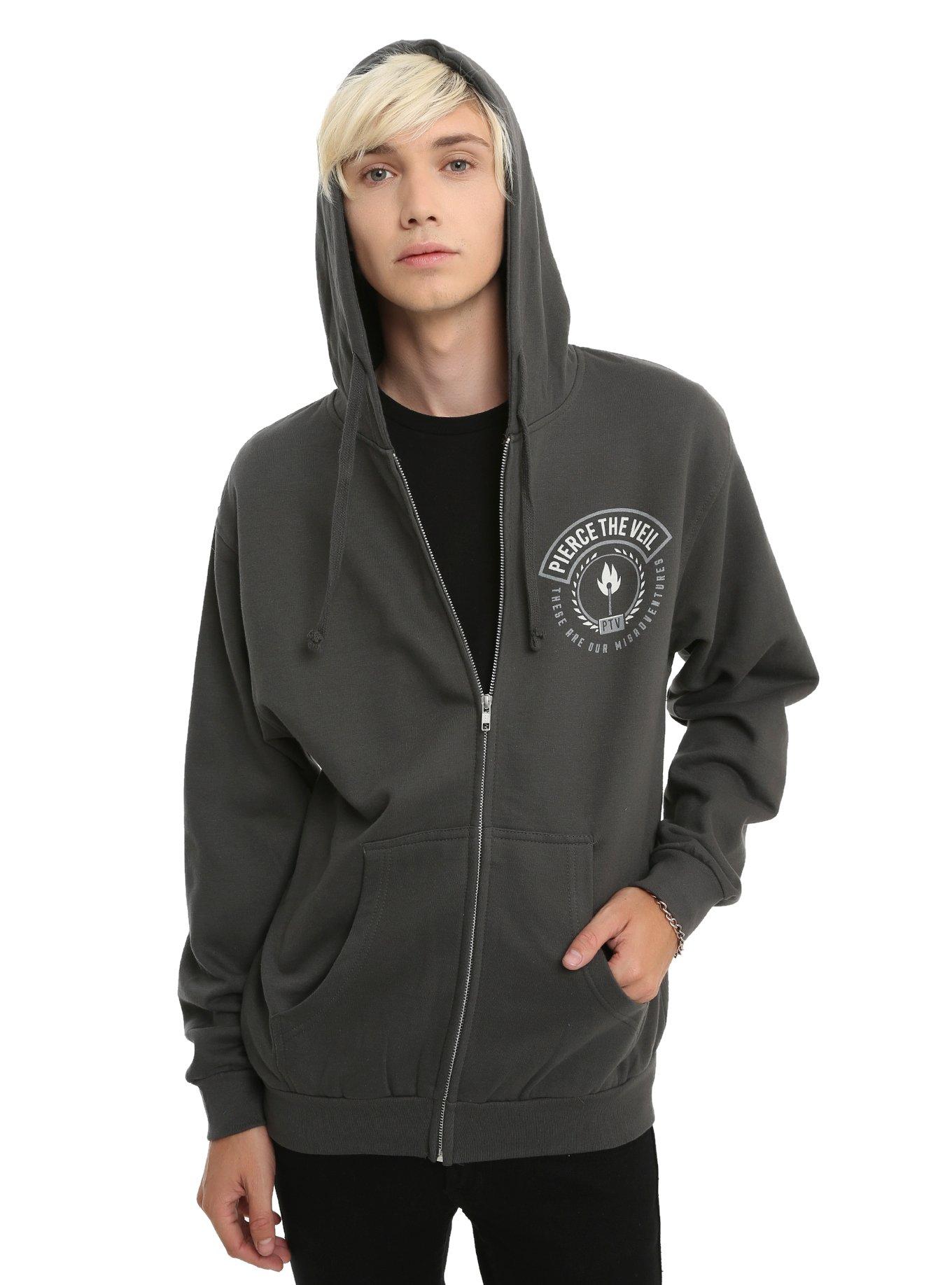 Pierce The Veil Misadventures Hoodie, GREY, hi-res